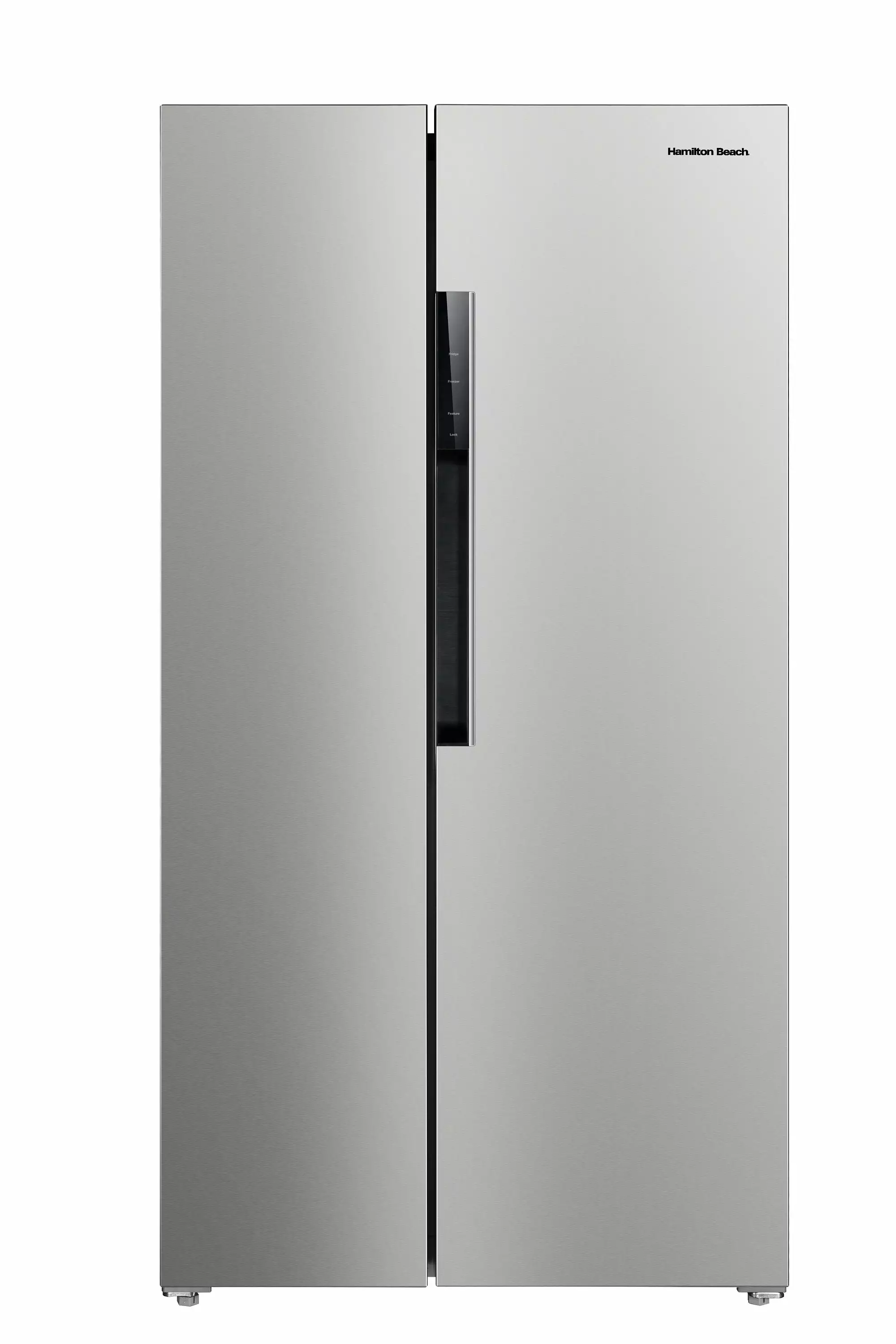 Hamilton Beach 15.6 cu. Ft. Side by side Stainless Refrigerator. Freestanding Installation. HZ8551