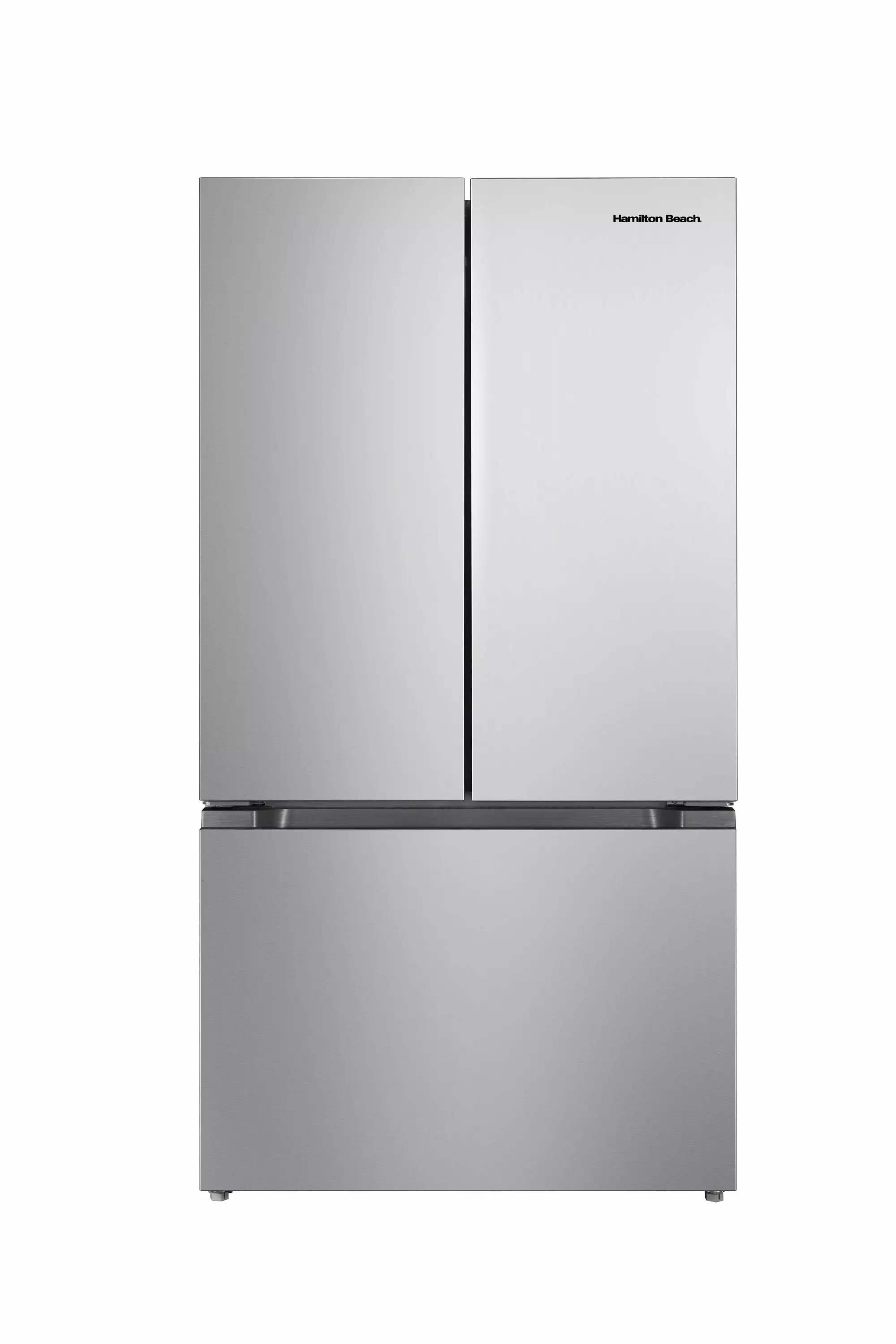 Hamilton Beach. 20.3 Cu. ft. French Door Refrigerator. Freestanding Installation. Platinum Silver. HZ7602