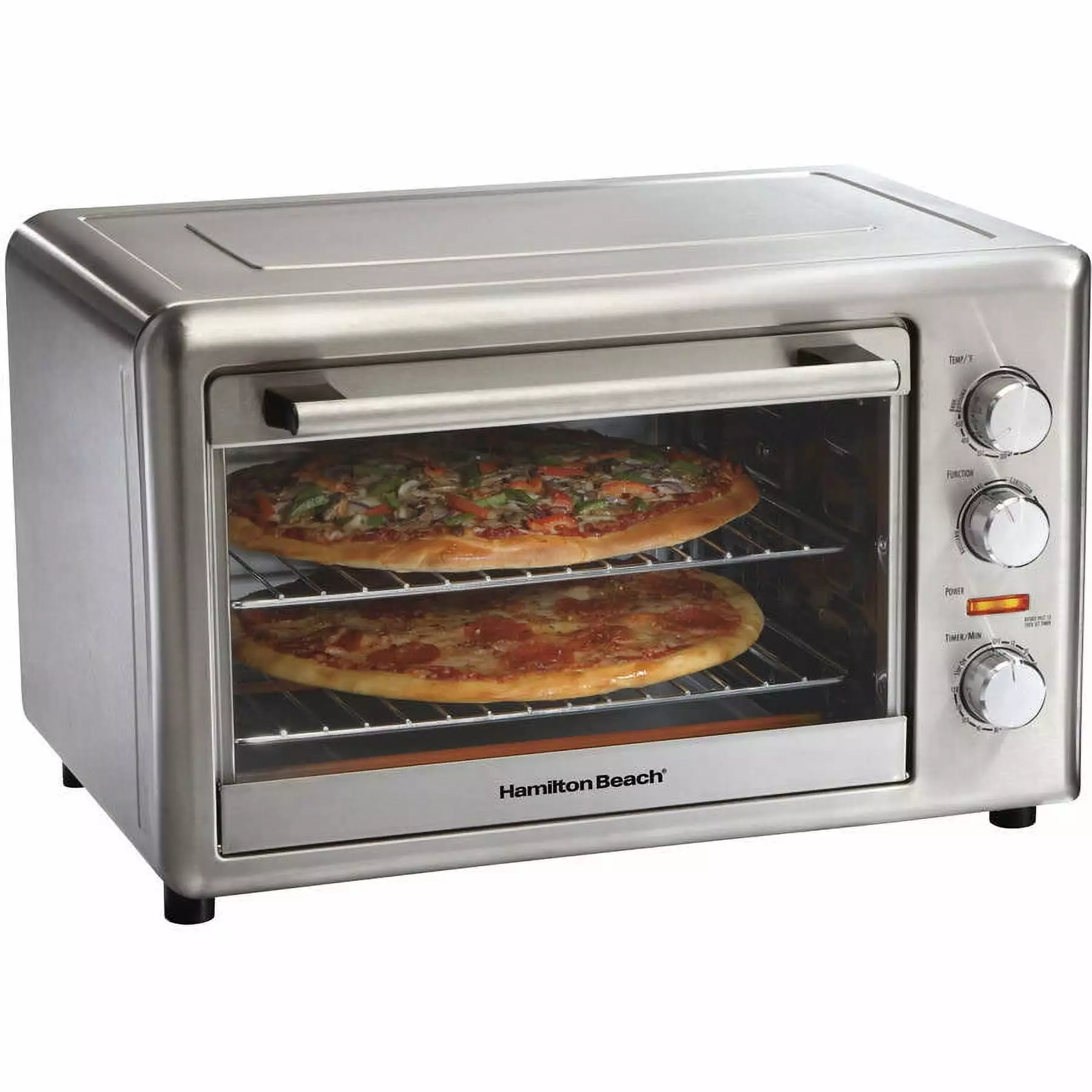 Hamilton Beach Countertop Oven with Convection and Rotisserie. Baking. Broil. Extra Large Capacity. Stainless Steel. 31103