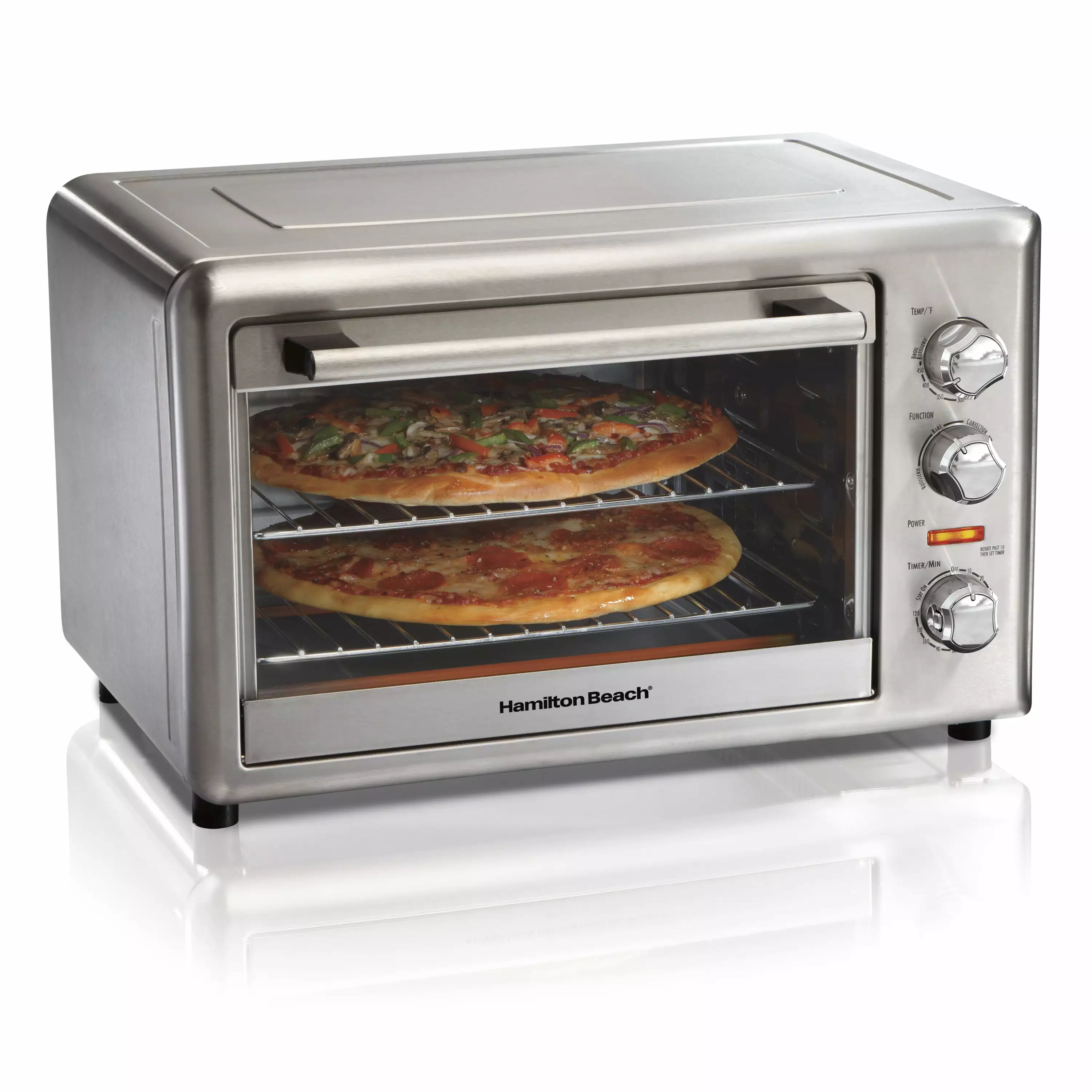 Hamilton Beach Countertop Oven with Convection and Rotisserie. Stainless Steel. 31103