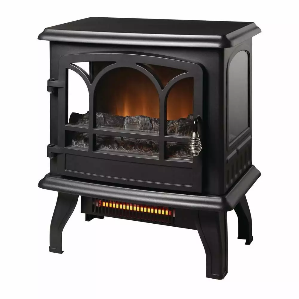 Hampton Bay EST-417-10 Electric Stove 1000 sq ft Panoramic Infrared Black Electronic Thermostat Home