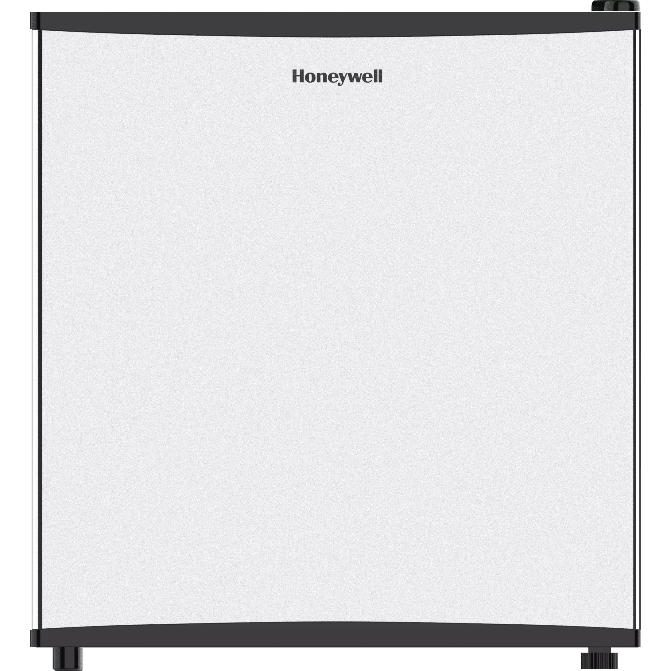 Honeywell Compact Refrigerator 1.6 Cu Ft Mini Fridge with Freezer. Single Door. Low noise. for Bedroom. Office. Dorm with Adjustable Temperature Settings. Stainless Steel