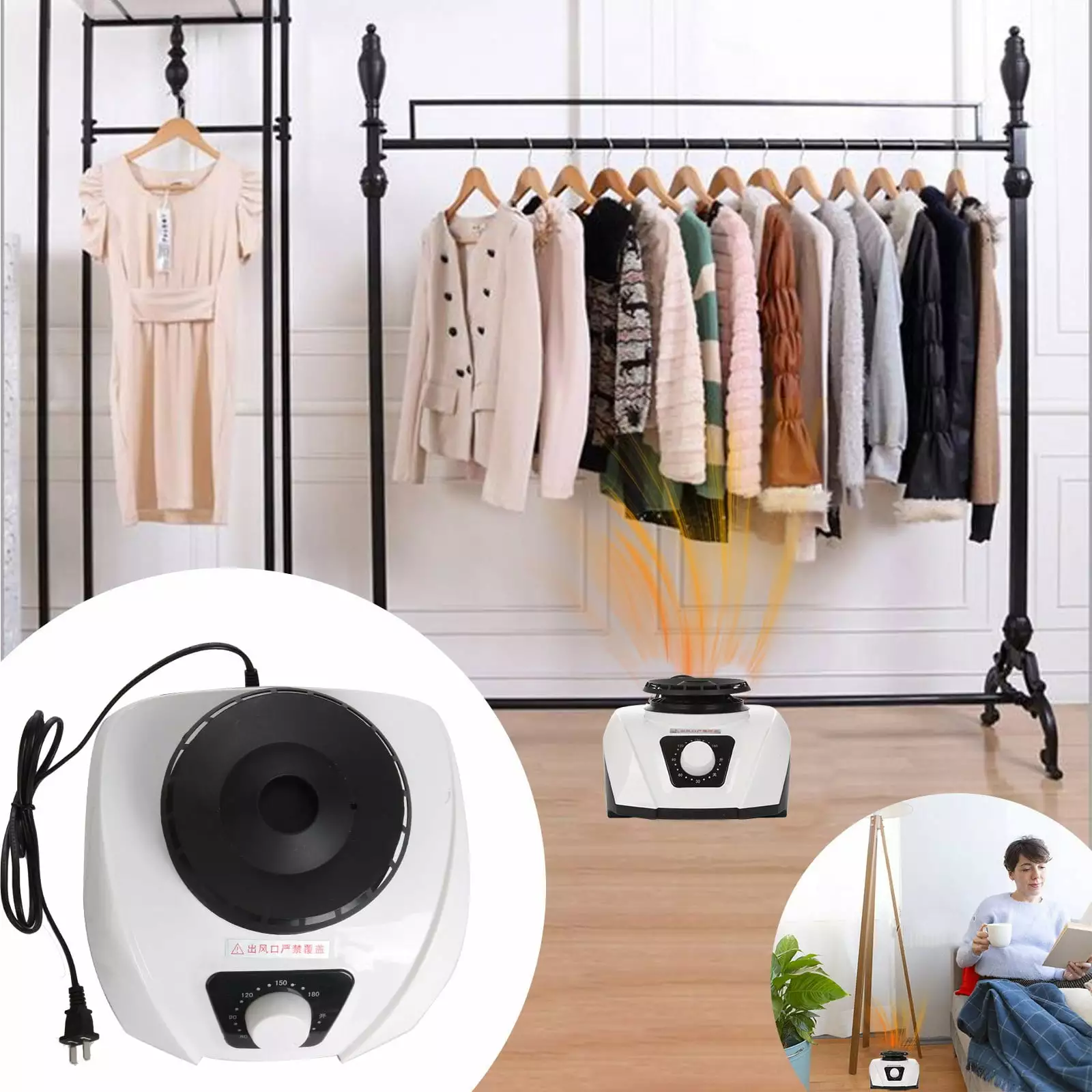 Household Mute Warm Clothes Dryer - Baby Clothes Drying Machine with Fast Heating. Convection Technology. and Overheat Protection