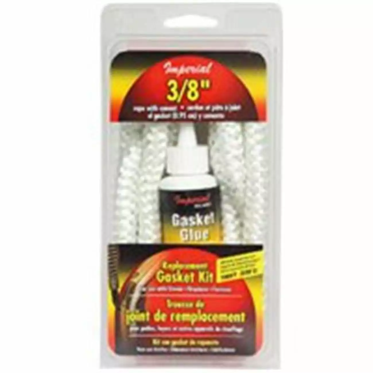 Imperial GA0187 Gasket Rope Kit 3/8 in W x 6 ft L. Fiberglass. White