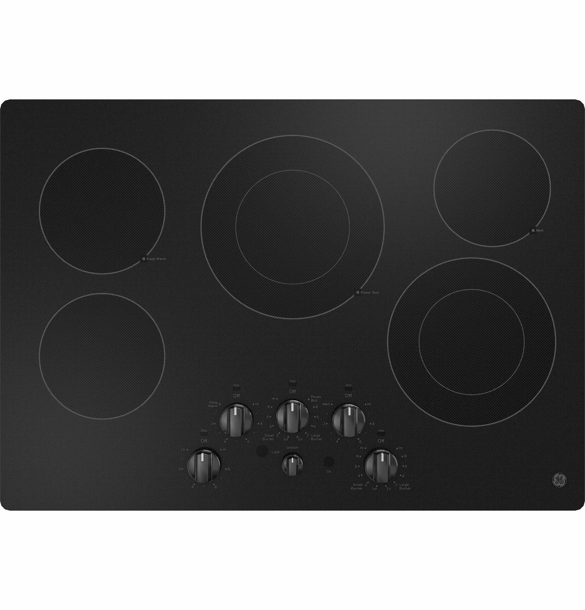 JEP5030DTBB GE 30 Inch Built-In knob Control Electric Cooktop