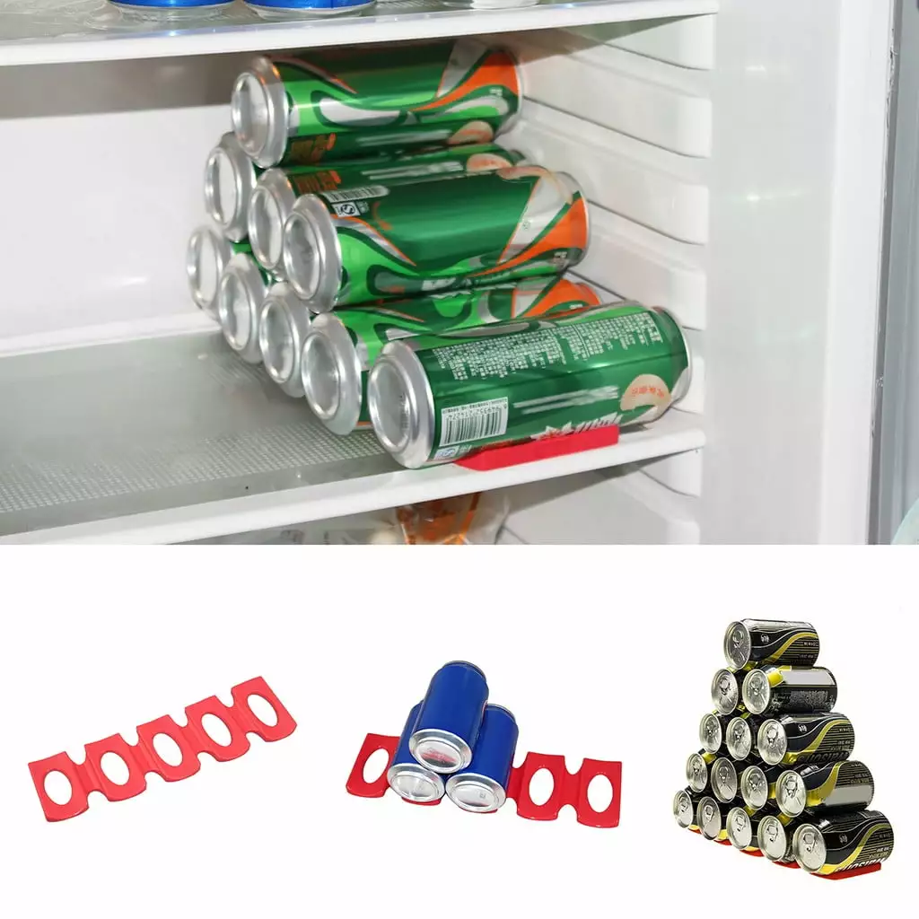 Kitchen Utensils Wine Bottle Organizer Silicone Stacker Cans Fridge Mats Beverages Racks in Clearance