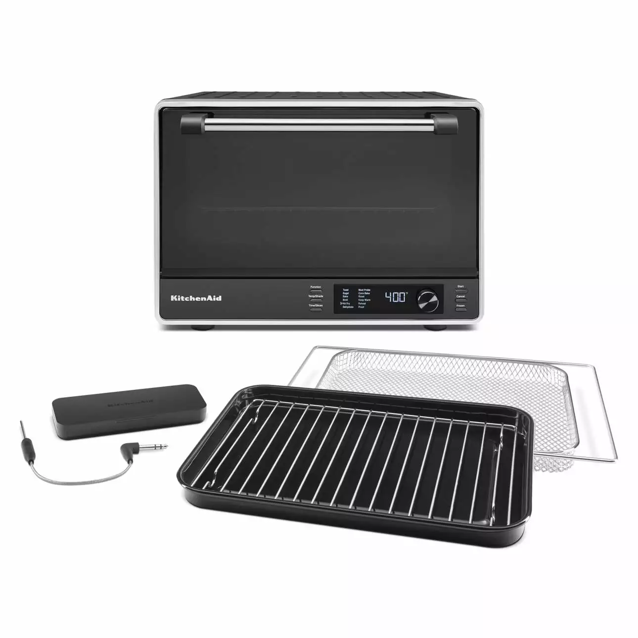 KitchenAid Dual Convection Countertop Oven with Air Fry and Temperature Probe. Black Matte. KCO224BM