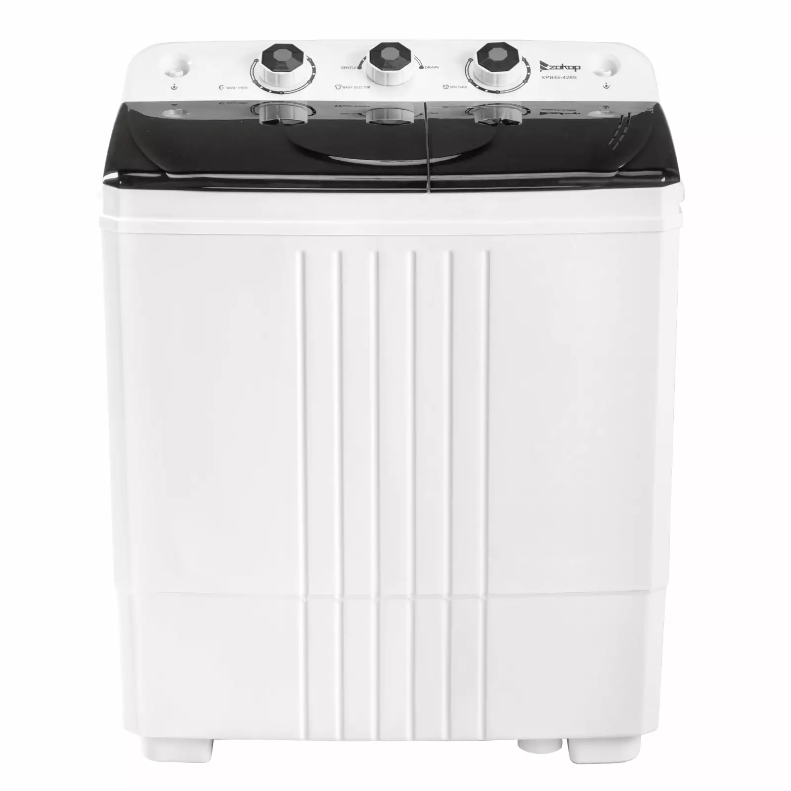 Ktaxon Portable Washing Machine 20lbs Twin Tub Compact Semi-automatic with Drain Pump Washer Spinner Combo.Black