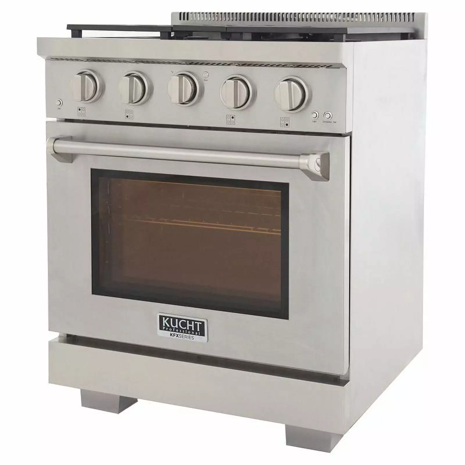 Kucht Professional 30 Stainless Steel Propane Gas Range with Knobs in Silver