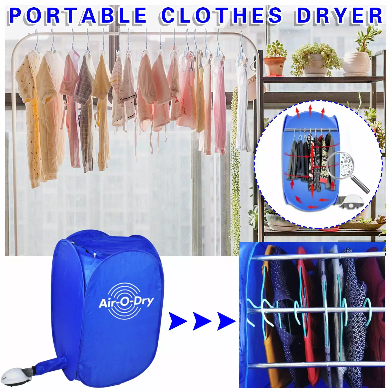 LBCHEN Sales Today Clearance Heaters Cheap Portable Household Clothes Dryer Household-Drying Warm Foldable Clothes Dryer