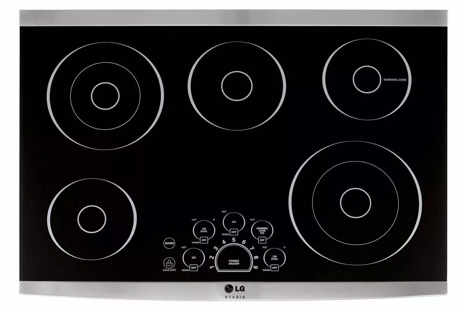 LG Studio LSCE305ST Studio 30 inch Stainless 5 Burner Electric Cooktop