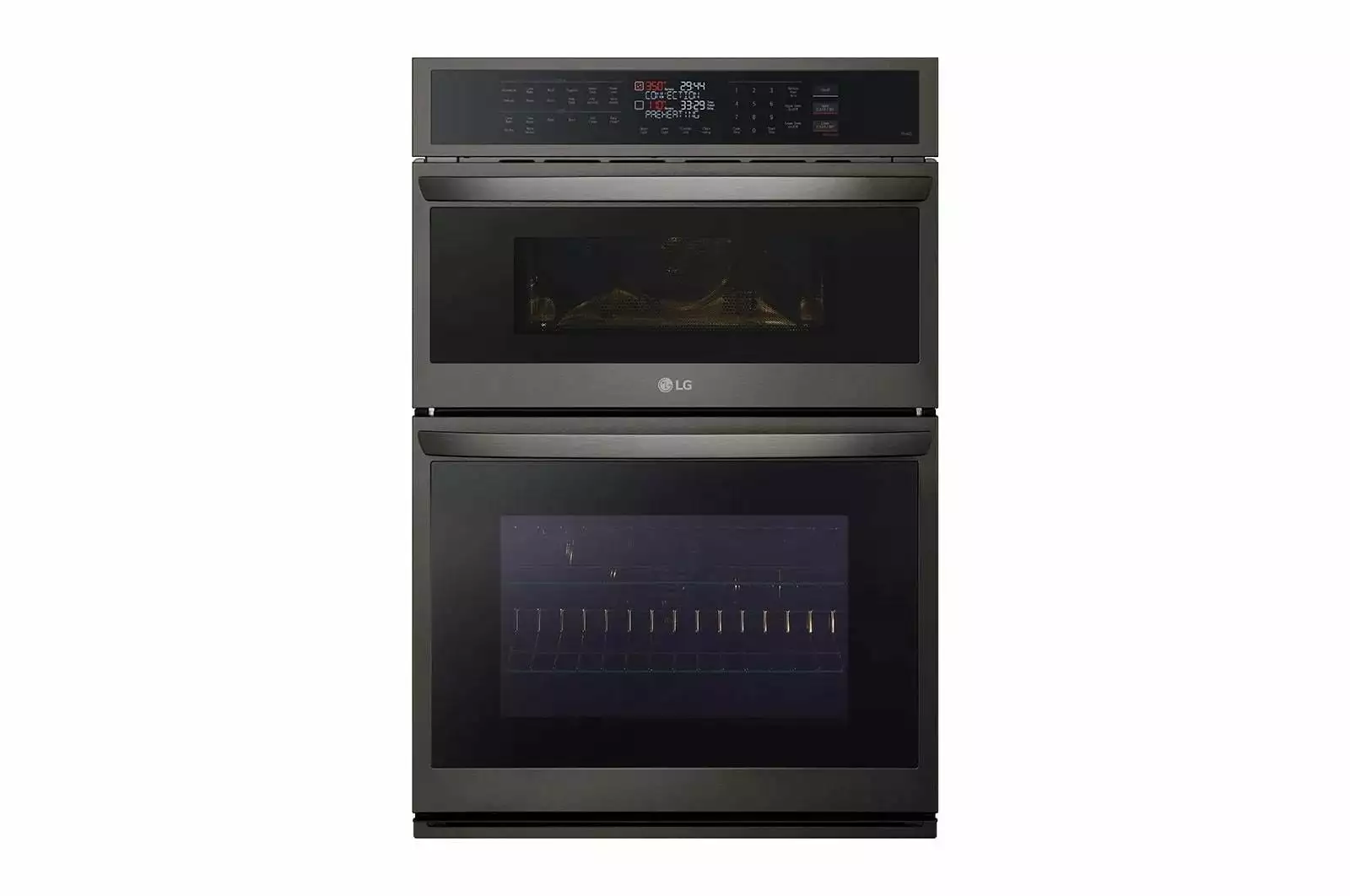 LG WCEP6423D 30 inch Black Stainless Steel Electric Wall Oven and Microwave Combination