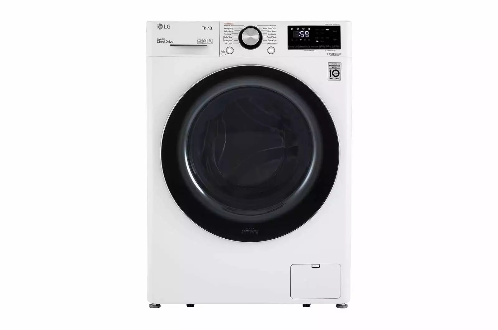 LG WM1455HWA 2.4 Cu. Ft. HE Stackable Front Load Washer with Steam Wash - White