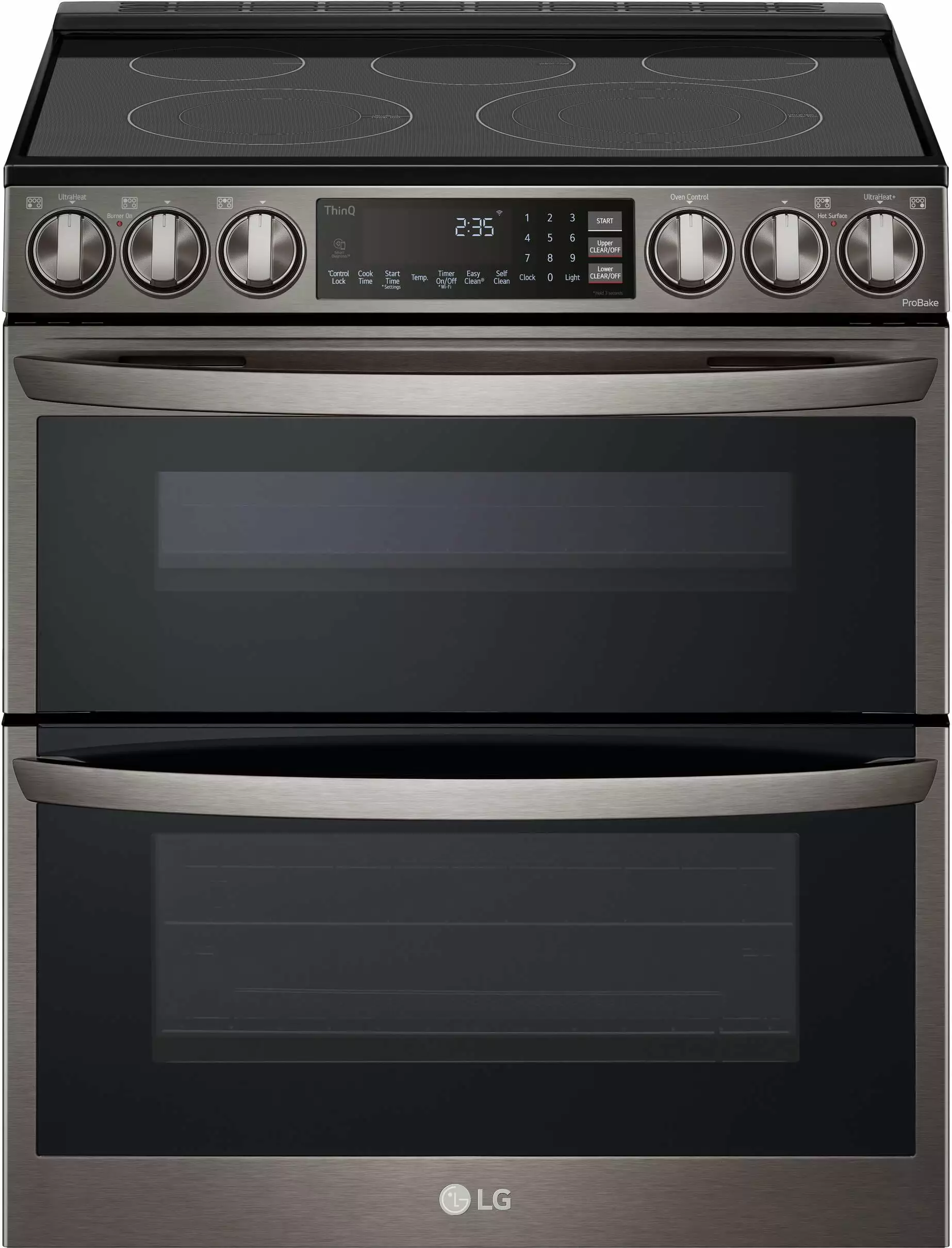 Lg Ltel7337 7.3 Cu. Ft. Printproof Black Stainless Steel Slide-In Electric Range -