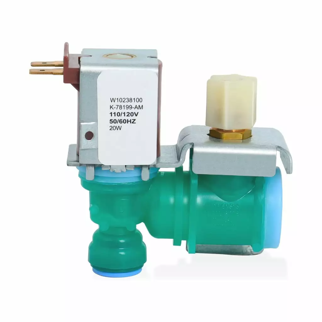 Long Lasting Refrigerator Water Inlet Valves W10238100 Single Water Valves Water Inlet Solenoid Valves Plastic Texture