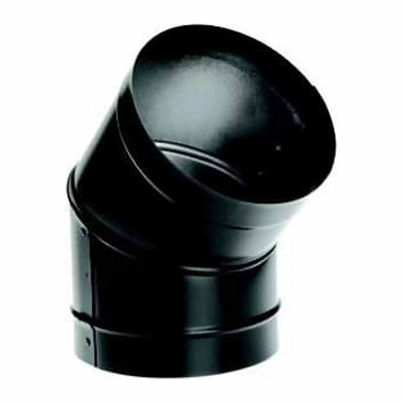 M & G Duravent 7DBK-E45 7 Inch Dura-black 24-ga Welded Black Stovepipe- 45 Deg Sectioned- Nonadjustable Elbow