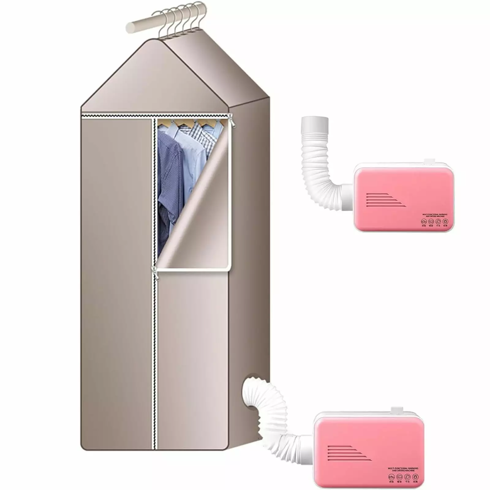 MVNSFEW Portable Dryers Multi Functional Clothes Dryer Upgraded 600w Household Small Electric Shoe Dryer Sturdy Durable Foldable Dryer Shelf Suitable for Family A