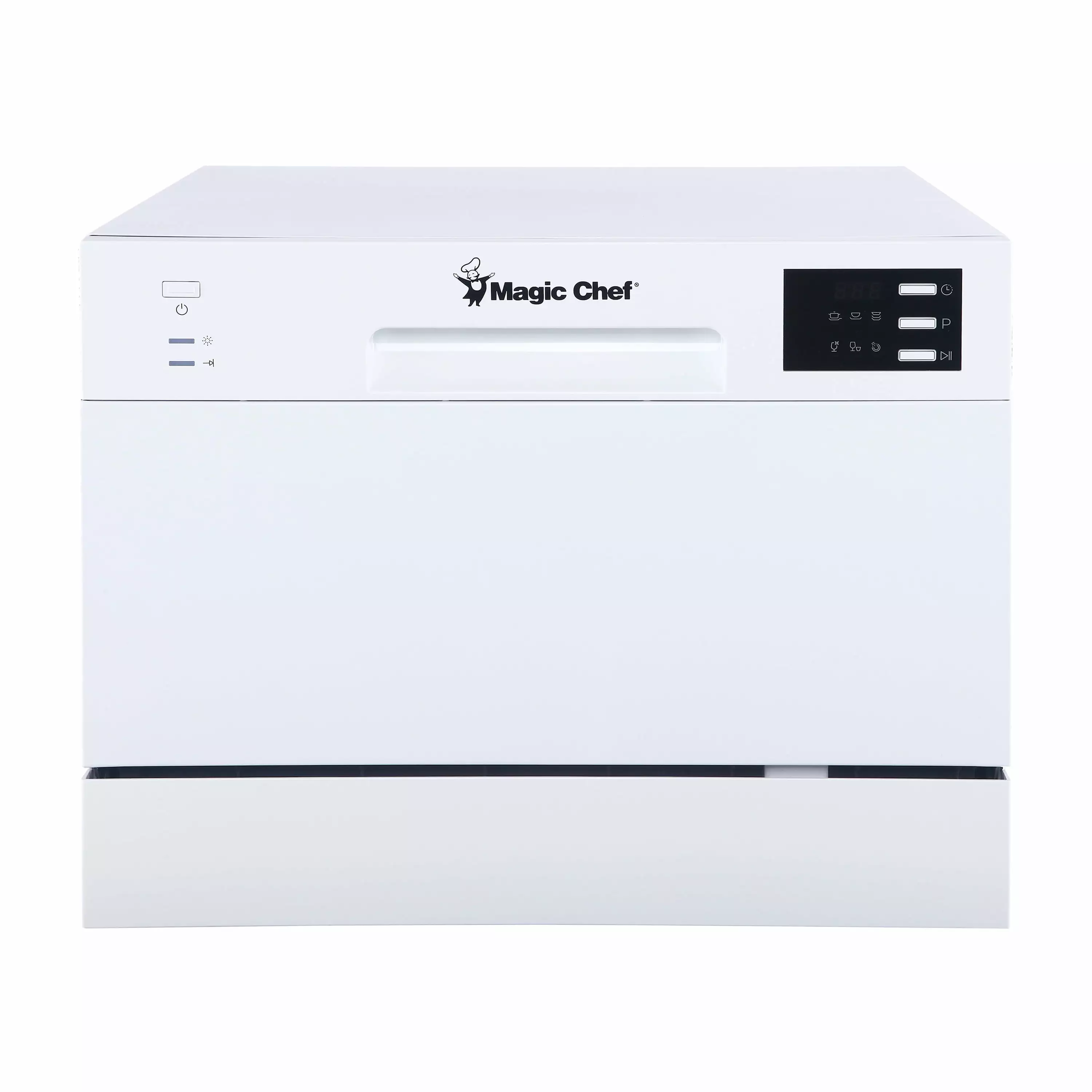 Magic Chef 6 Place Setting Countertop Portable Dishwasher. White