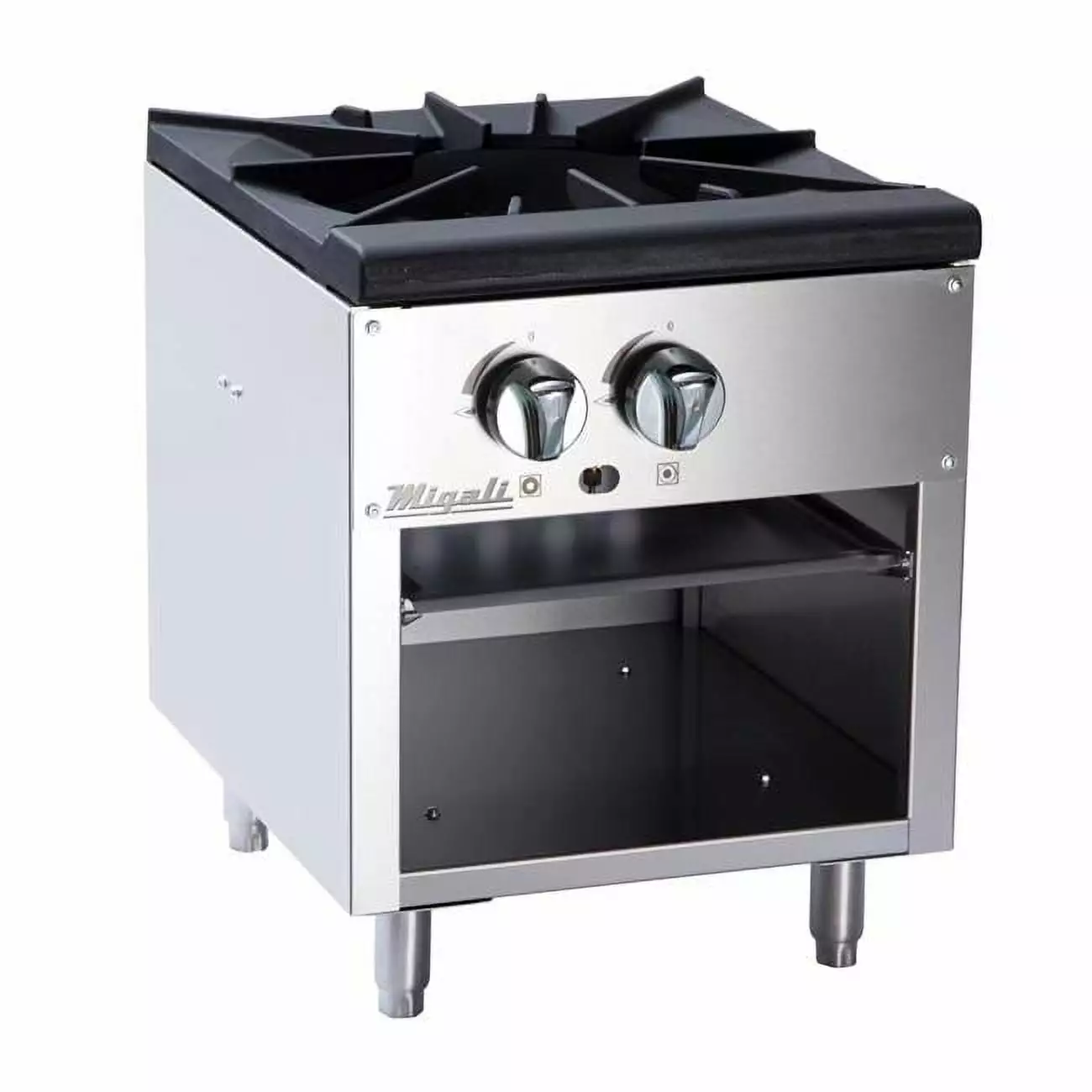 Migali C-SPS-1-18 18 in. 40000 BTU Competitor Series 1 Burner Stock Pot Stove. Stainless Steel