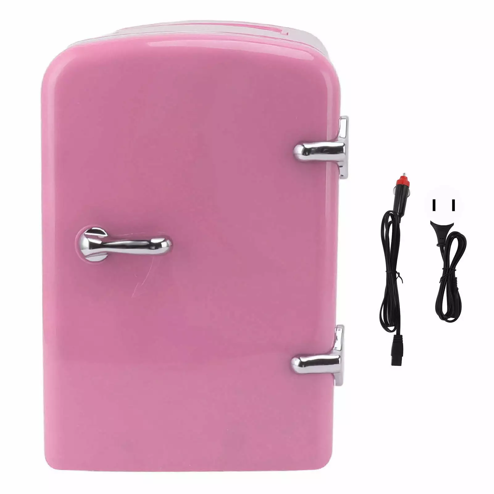 Mini Fridge 4L Portable Cooler Warmer Personal Refrigerator Includes DC12V Car Plug for Skin Care Beverage AC100?240V Pink US Plug