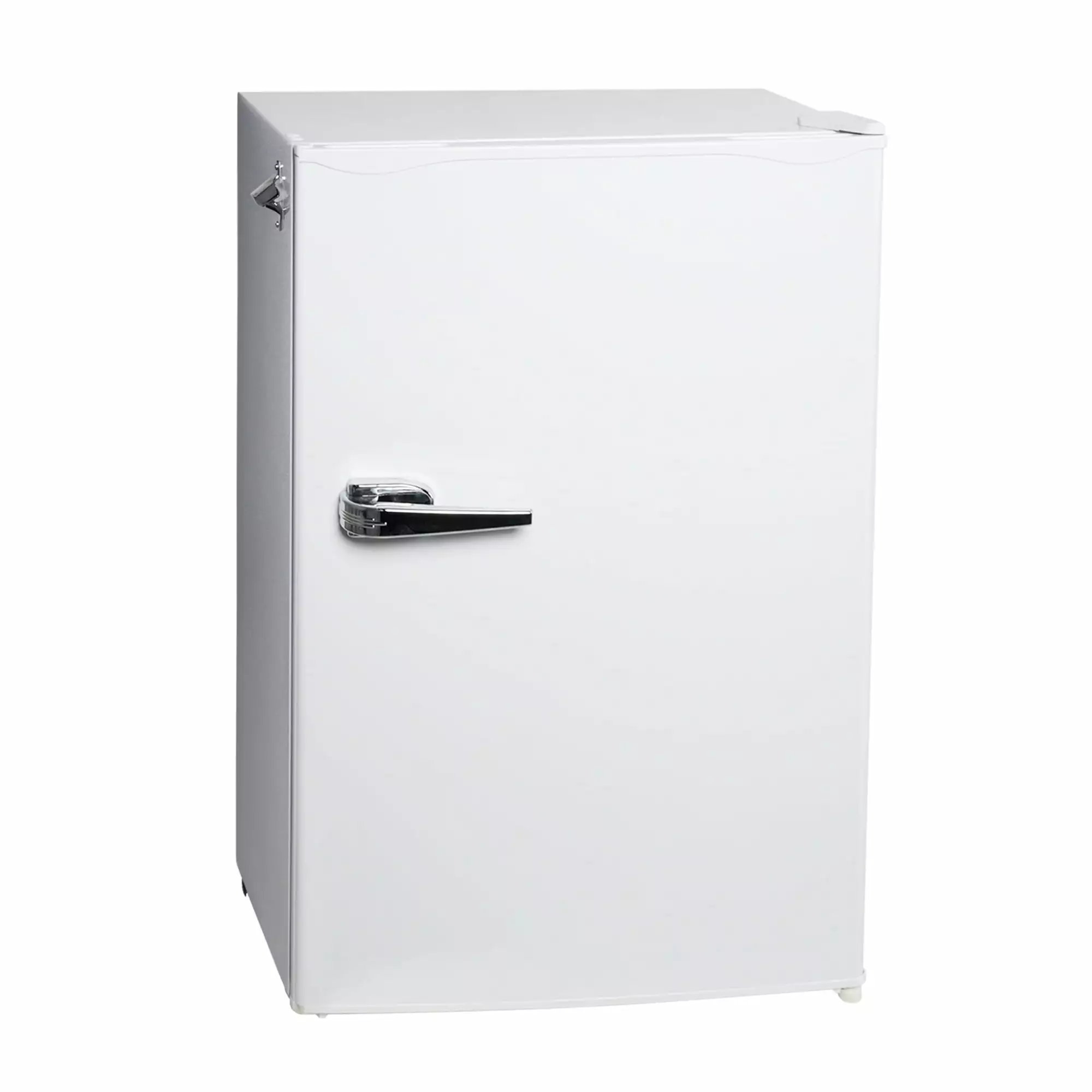 Mini Fridge with Freezer. 3.2 Cu.Ft Compact Refrigerator with 5 Level Adjustable Thermostat. Removable Glass Shelves. Single Door Mini Refrigerator for Dorm. Apartment. Office (White)