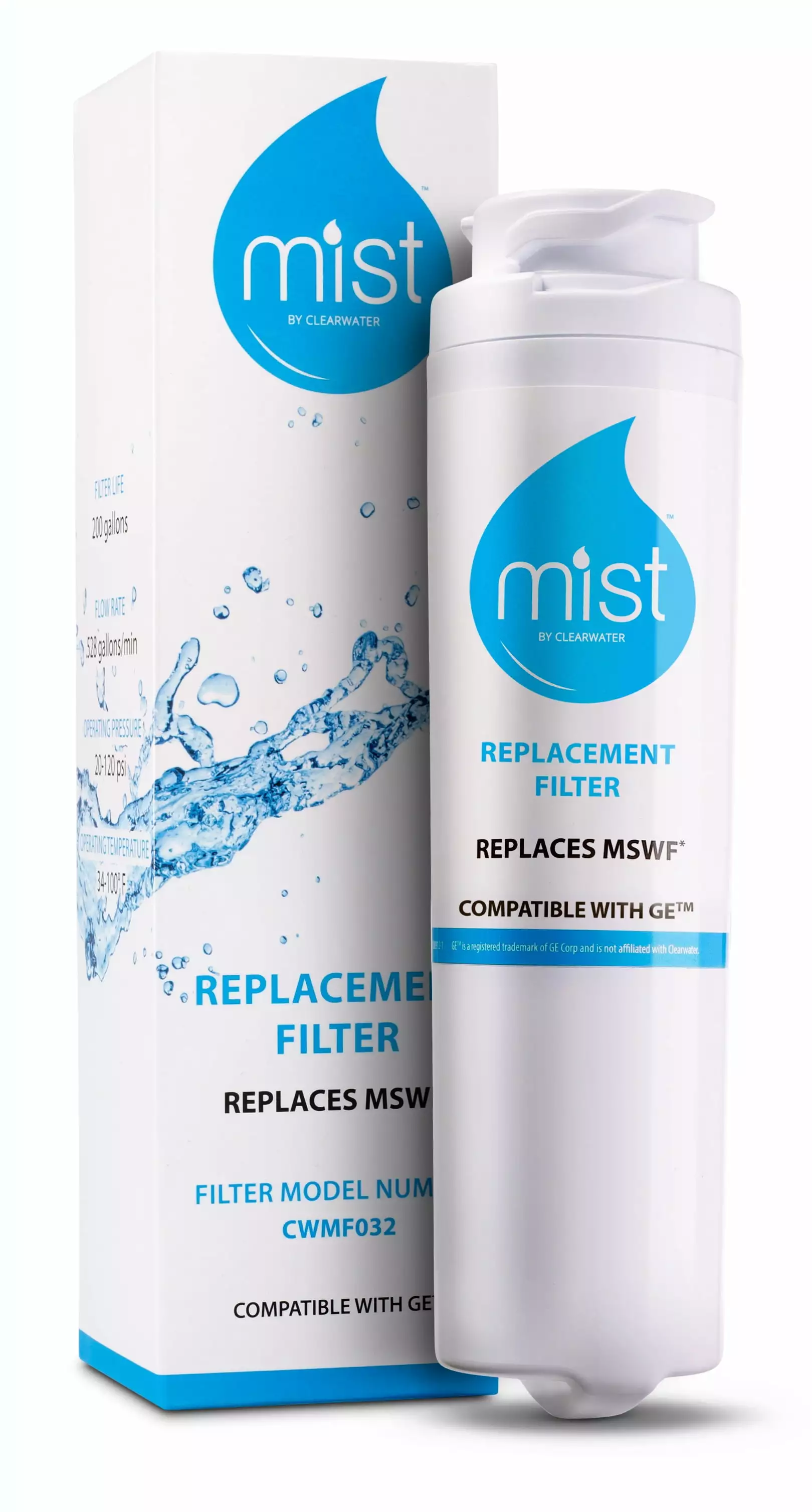 Mist GE MSWF. 101820A. Refrigerator Water Filter Replacement