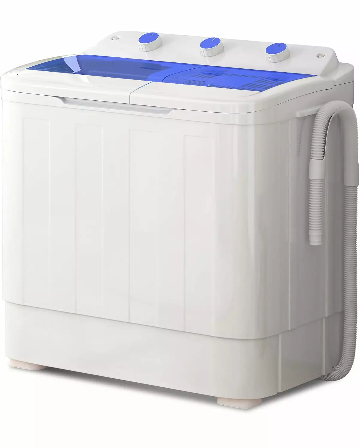 Muhub Portable Washing Machine. 24lbs Compact Twin Tub Wash&Spin Combo for Apartment. Top Load.Blue