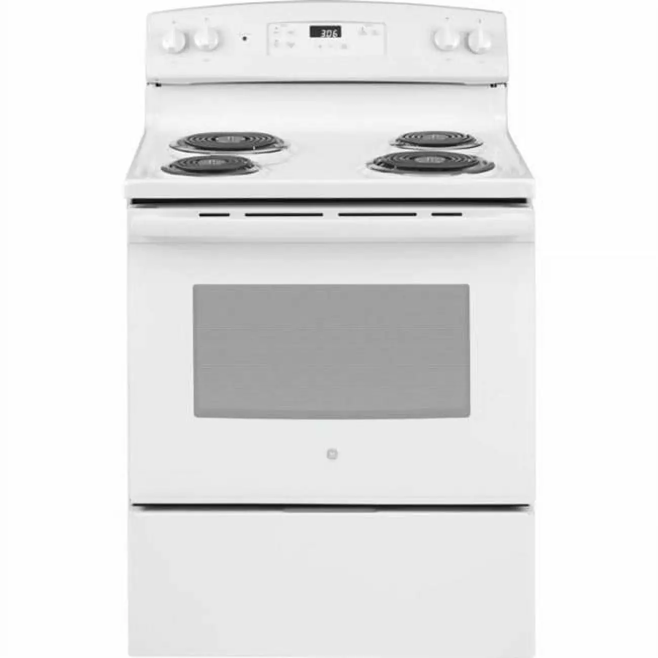 Natural Gas Electric Range. White