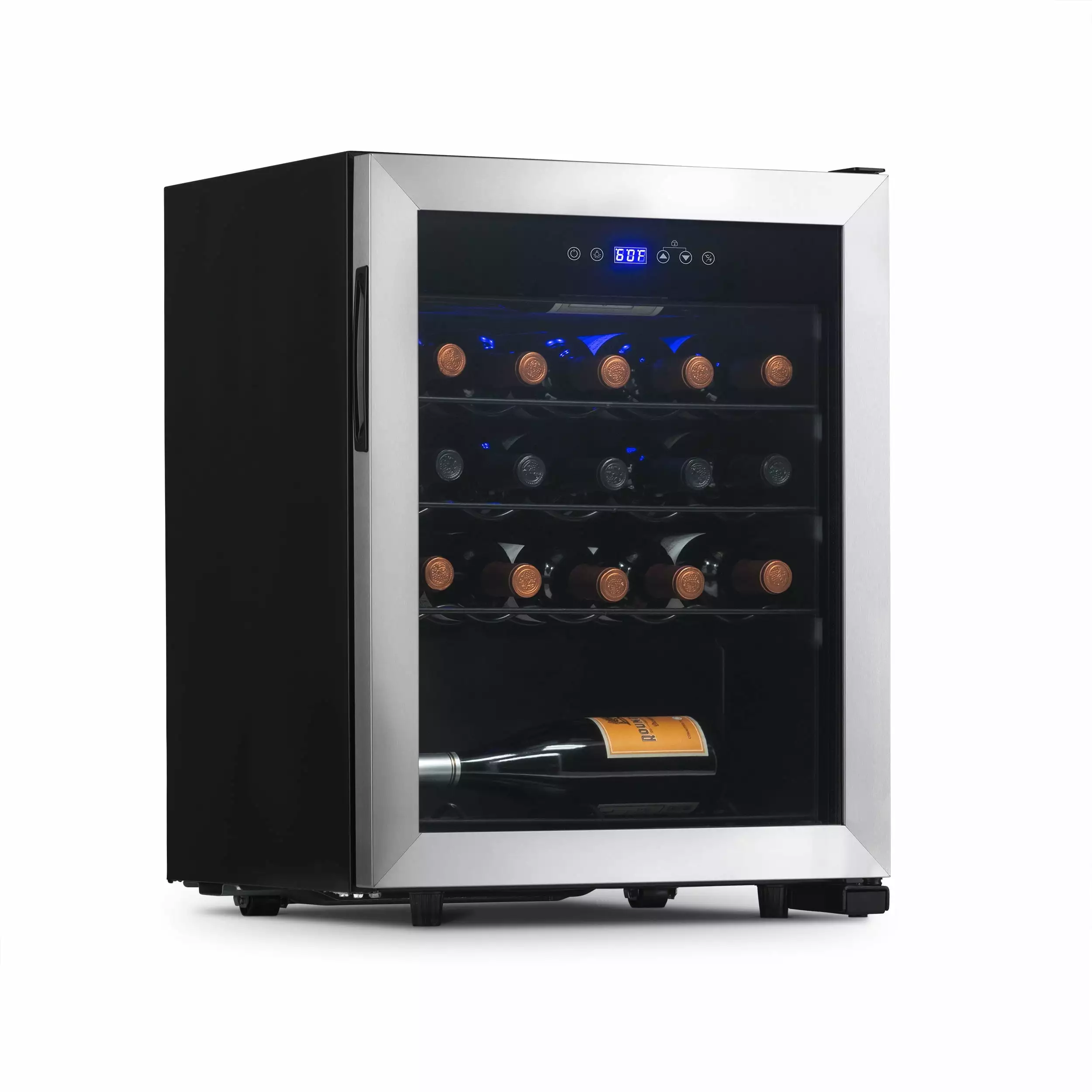 Newair. 23 Bottle Freestanding Wine Fridge. Stainless Steel Wine Cooler