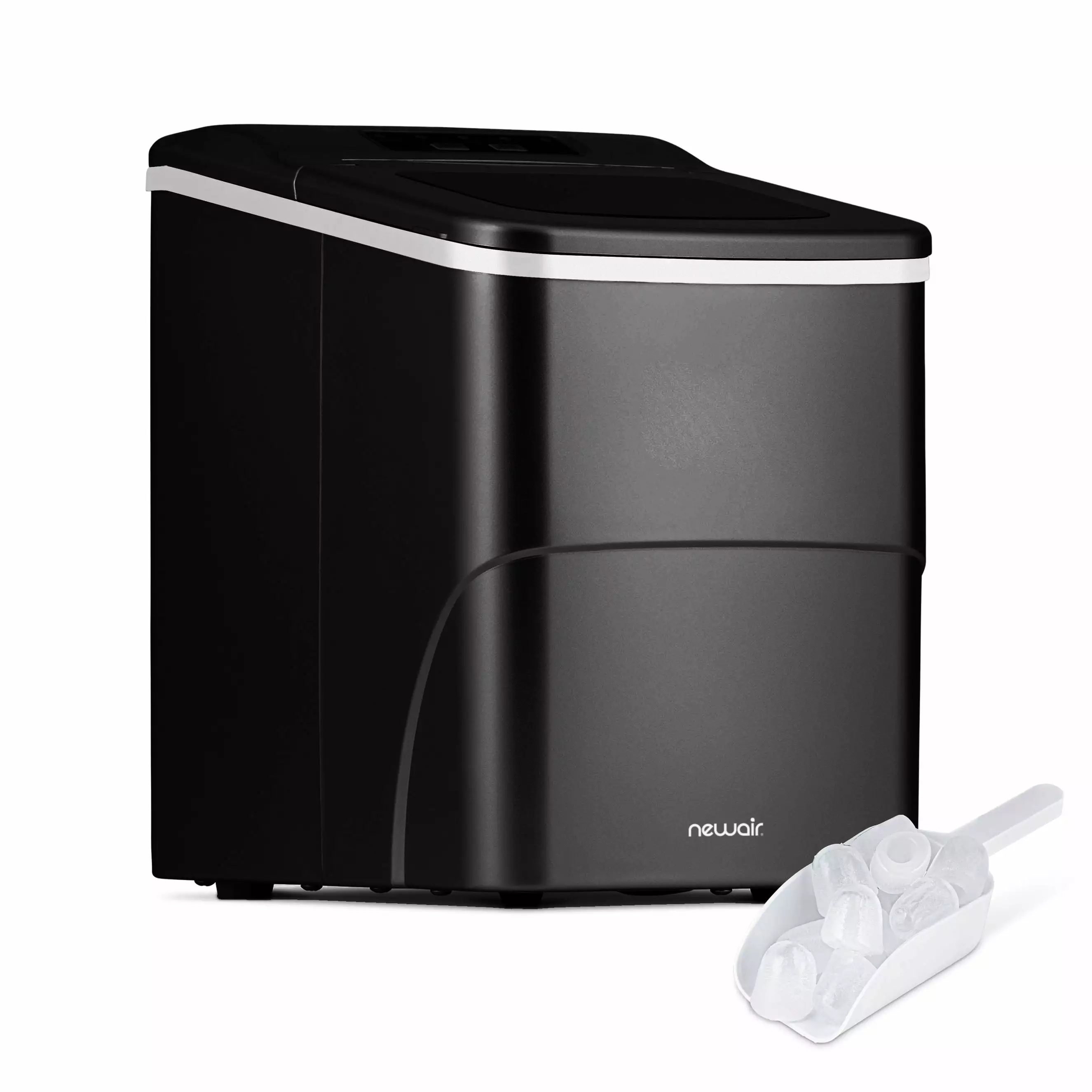 Newair 26 lbs. Countertop Bullet Ice Maker. Matte Black Portable and Lightweight