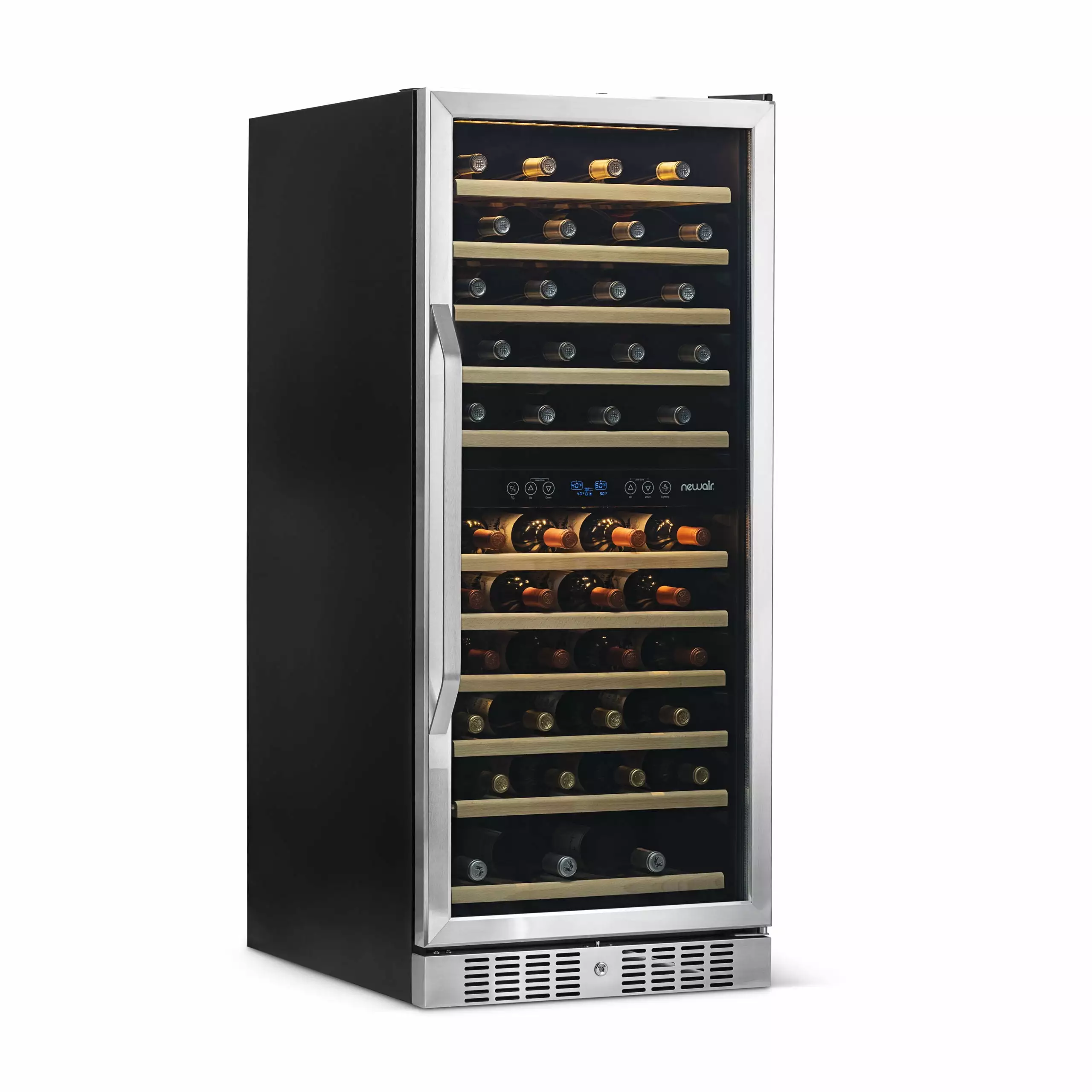 Newair 27 Wine Fridge | Dual Zone. 116 Bottle Capacity | Stainless Steel