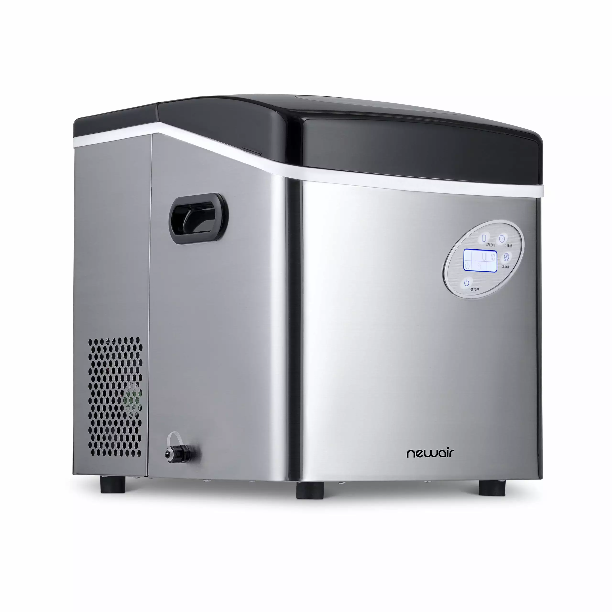 Newair. 50 lb. Portable Ice Maker. Countertop Design. 3 Bullet Ice Sizes