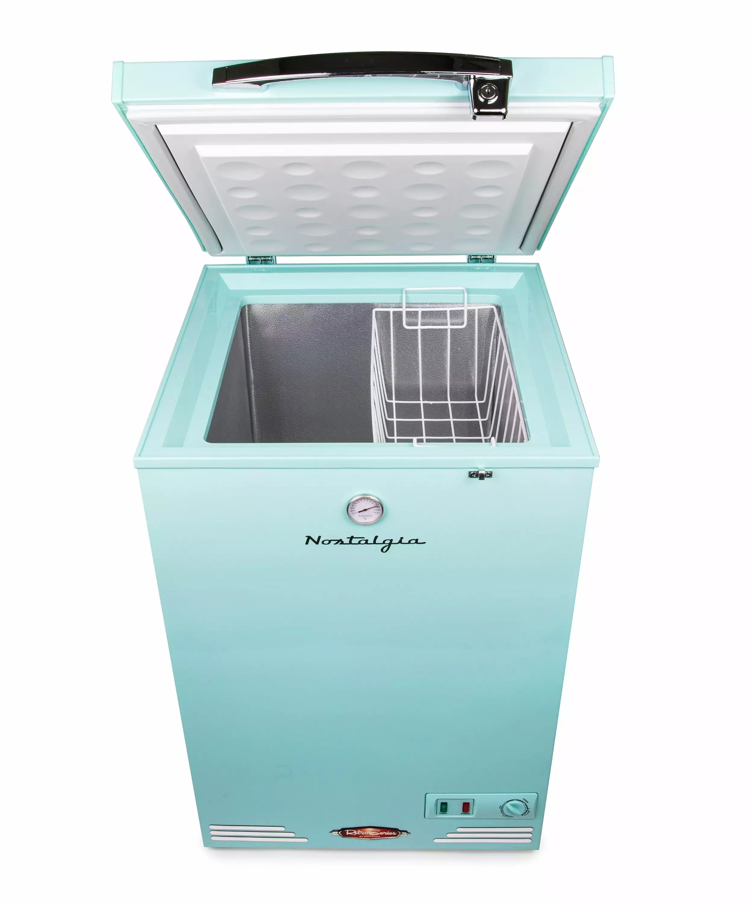 Nostalgia NRRFCF35AQ Classic Retro 3.5 cu. ft. Refrigerator & Chest Freezer. Aqua