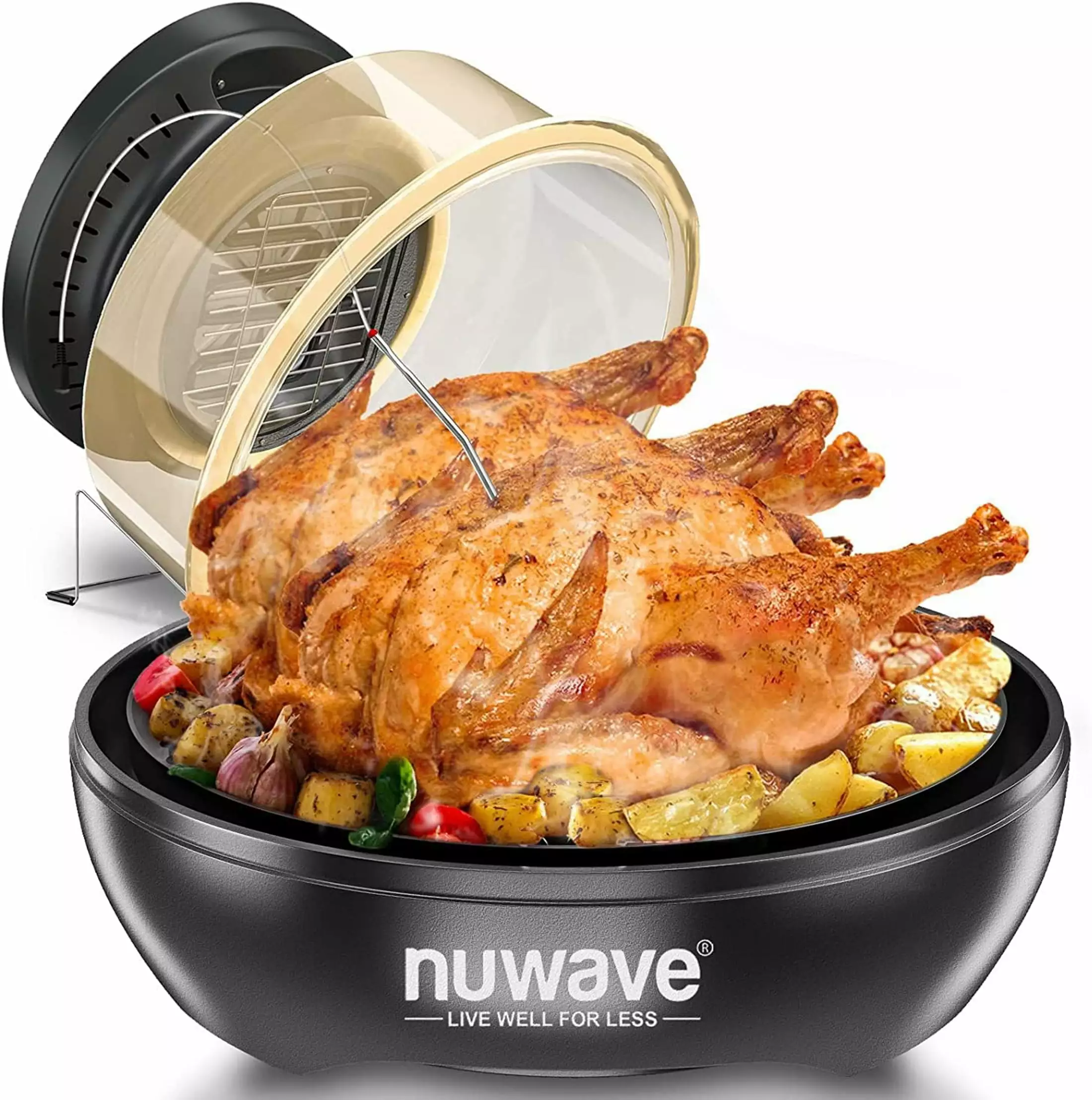 Nuwave Primo Air Fryer Oven. New Countertop Toaster Oven Convection Top & Grill for Surround Cooking. Cook Frozen or Fresh. Broil. Bake