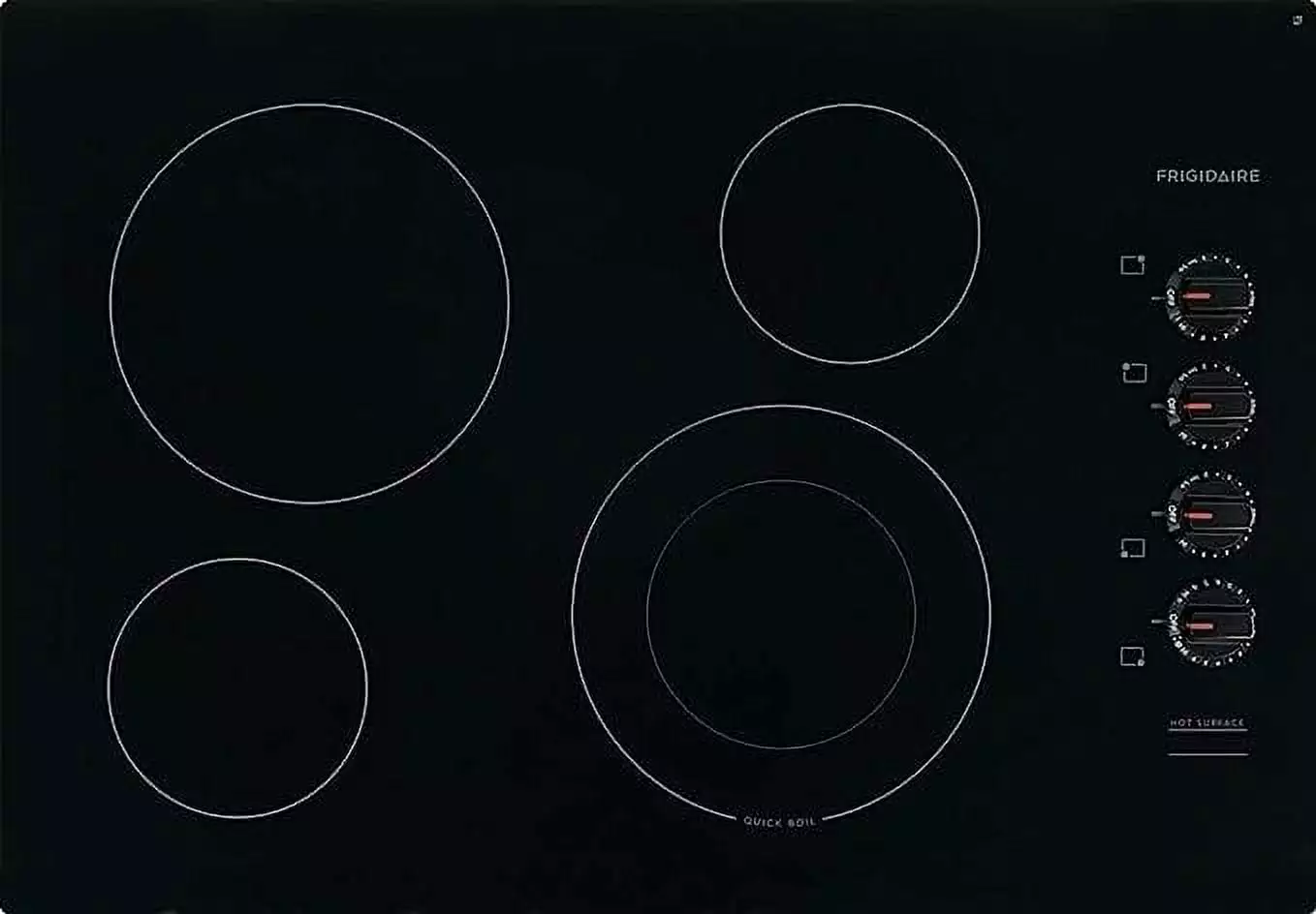 Open Box Frigidaire 30 Electric Smoothtop Style Cooktop 4 Elements FFEC3025UB - Black