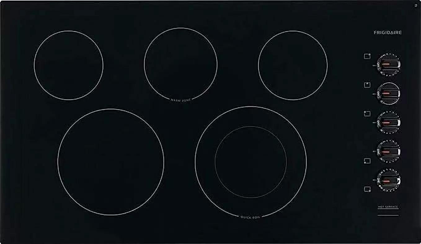 Open Box Frigidaire 36 Built-in Electric Cooktop Ceramic Glass Cooktop FFEC3625UB - Black