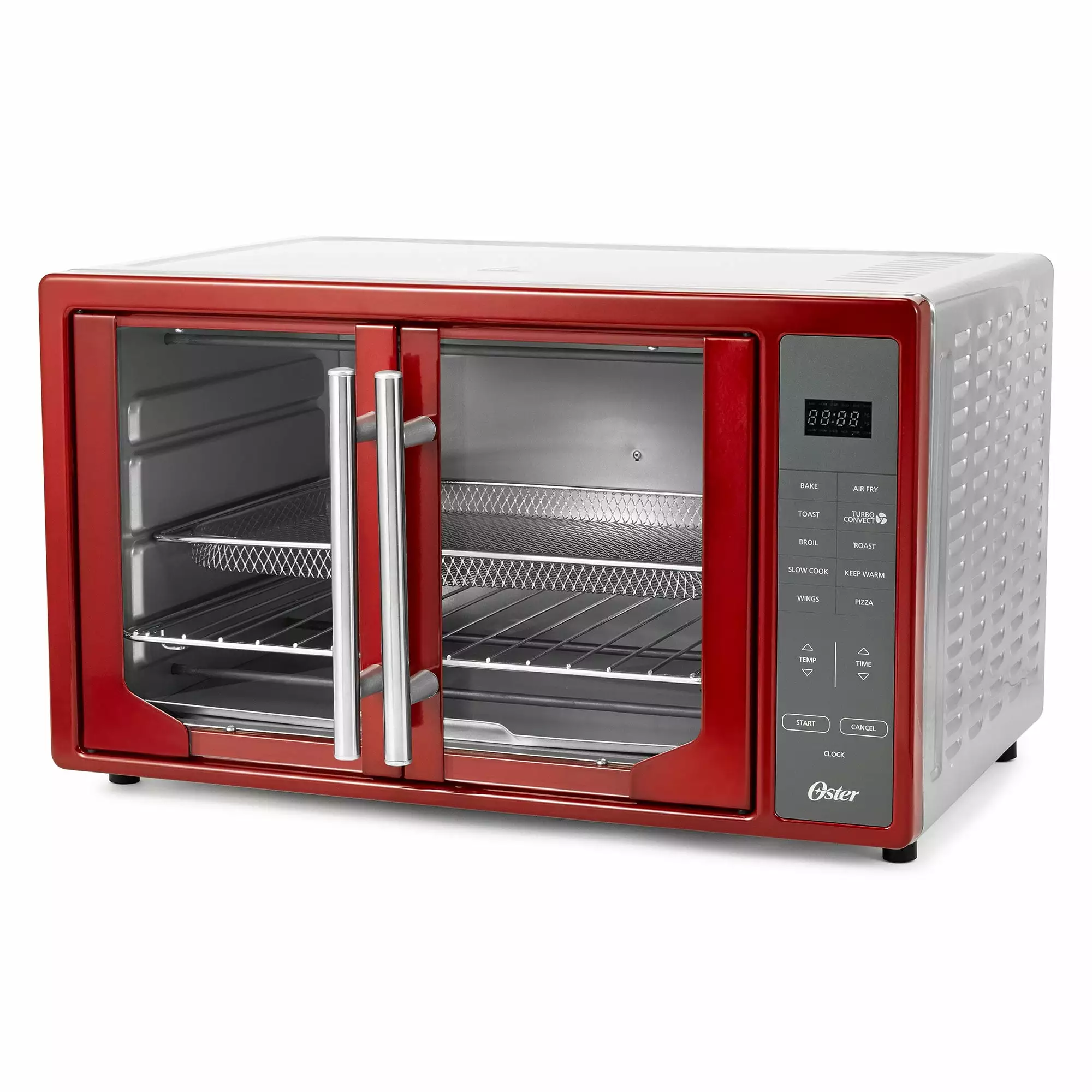 Oster French Door Turbo Convection Toaster Oven w/Extra Large Interior. Red