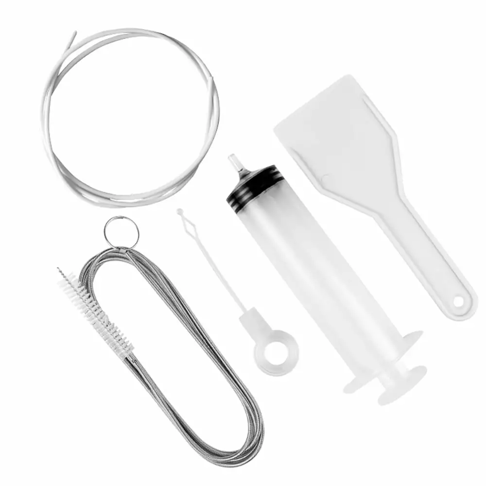 Pinnaco Fridge Cleaner Kit Set. Unblock Refrigerator Drainage Holes. and Unclog with Suction Hose Brush. 5pcs