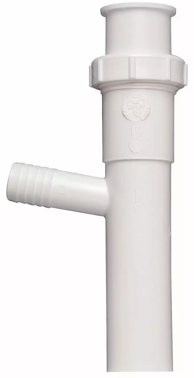 Plumb Pak. White Keeney 35-8WK Tailpiece. Direct Connect or Slip Joint 1-1/2-Inch by 8-Inch with 5/8-Inch O.D. Dishwasher Branch