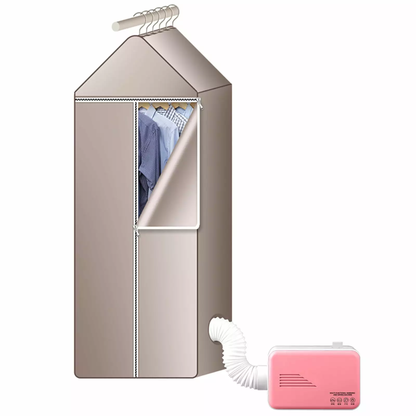 Portable Dryer. Mini 800W High Power Clothes Dryer Machine.Portable Dryer for Apartments.with Foldable Dryer Shelf. for Apartment. Indoor. Laundry Room.Travel