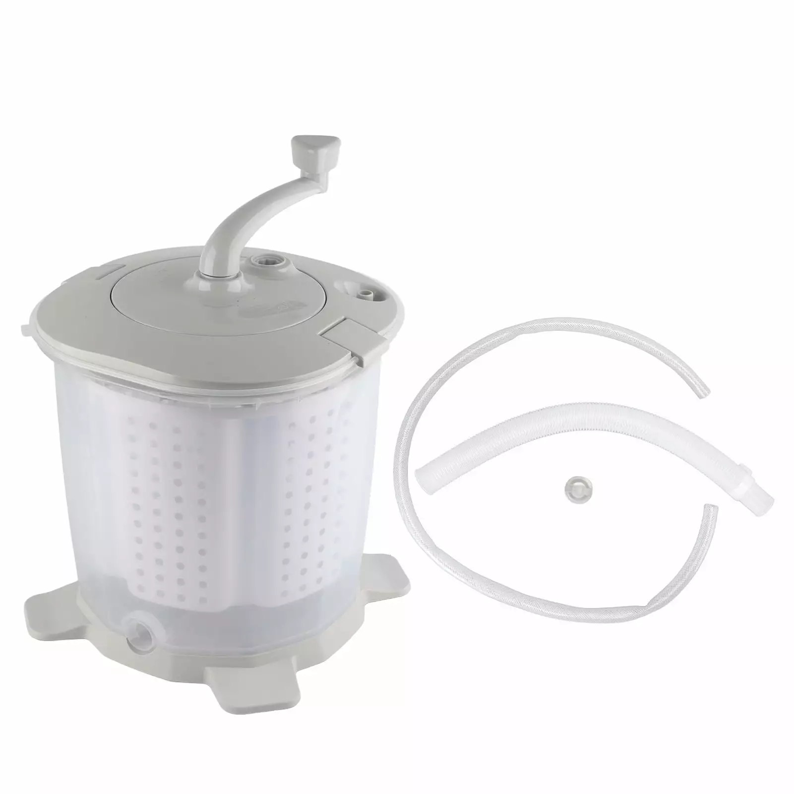 Portable Hand Crank Washing Machine Manual Washing Machine for Dormitory Apartment Camping Nordic Grey