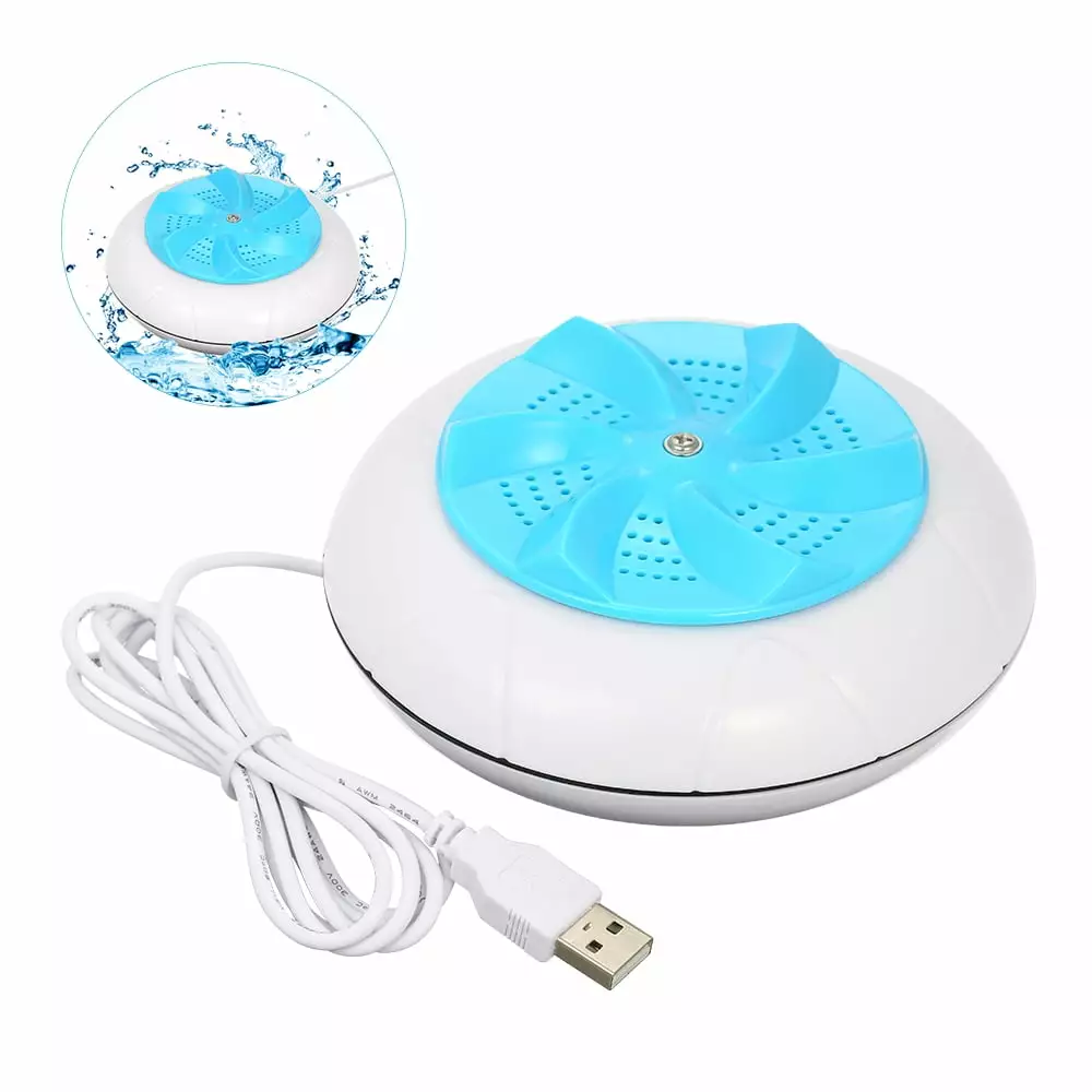 Portable Washing Machine 1 Kg Laundry Quantity Mini Rotating Washer With Usb Cable For Travel Home Business Trip