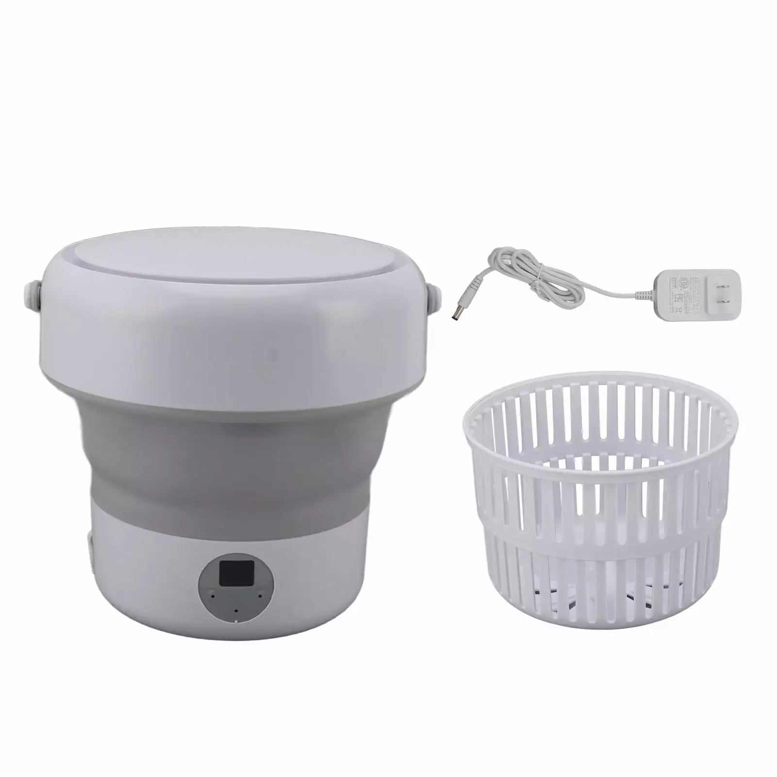 Portable Washing Machine 4.8L High Capacity Foldable Deep Cleaning for Underwear Baby Clothes 100 to 240V White US Plug