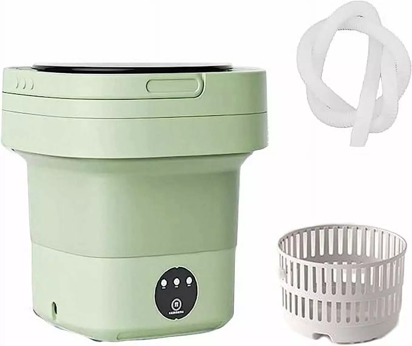 Portable Washing Machine.Mini Washer 6.5L High Capacity with 3 Modes Deep Cleaning for Underwear.Baby Clothes.or Small Items.Foldable Washing Machine for Apartments.Camping.Travel (Green)