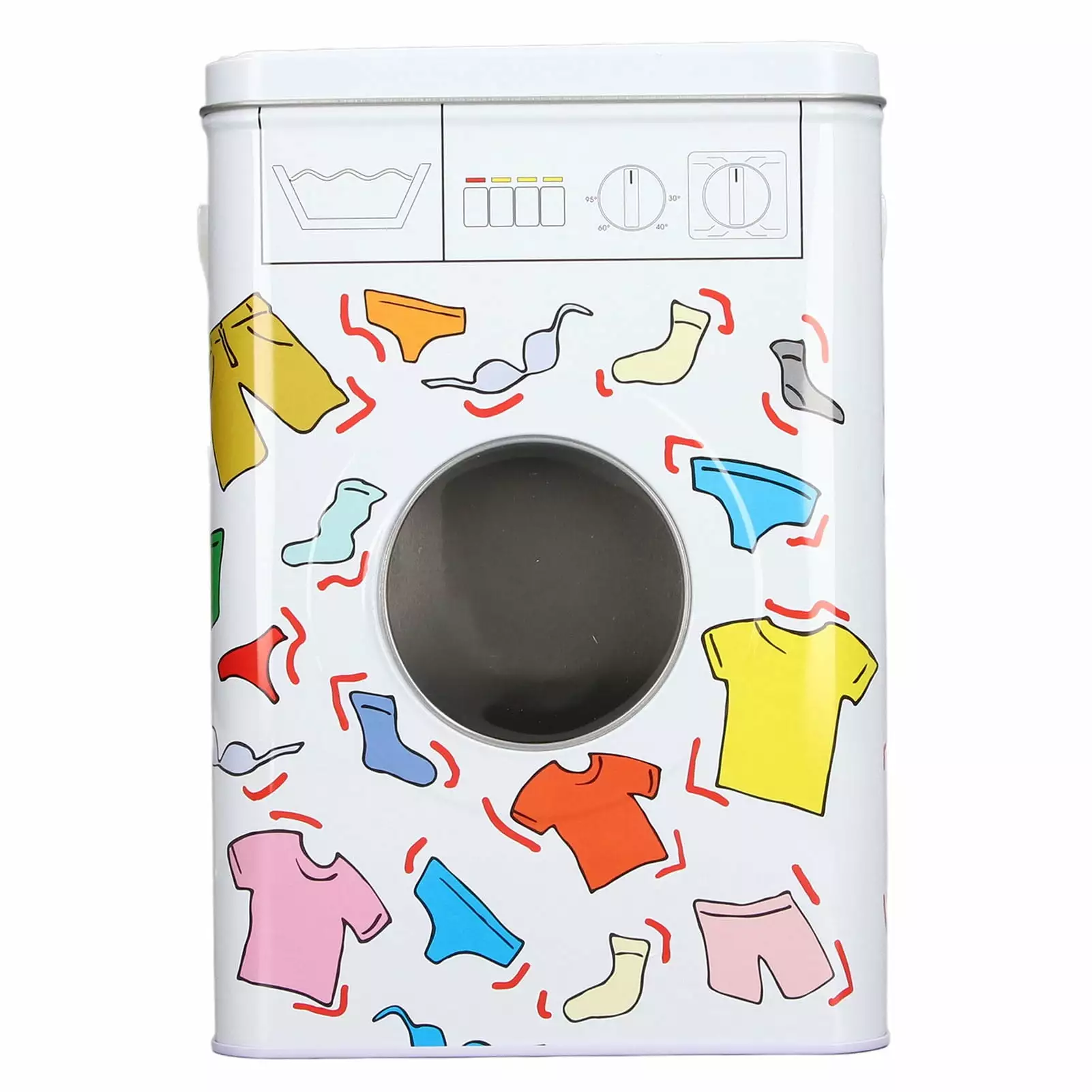 Powdered Laundry Detergent Container with Perspective Window Lid Washing Machine Appearance Large Capacity Storage Box