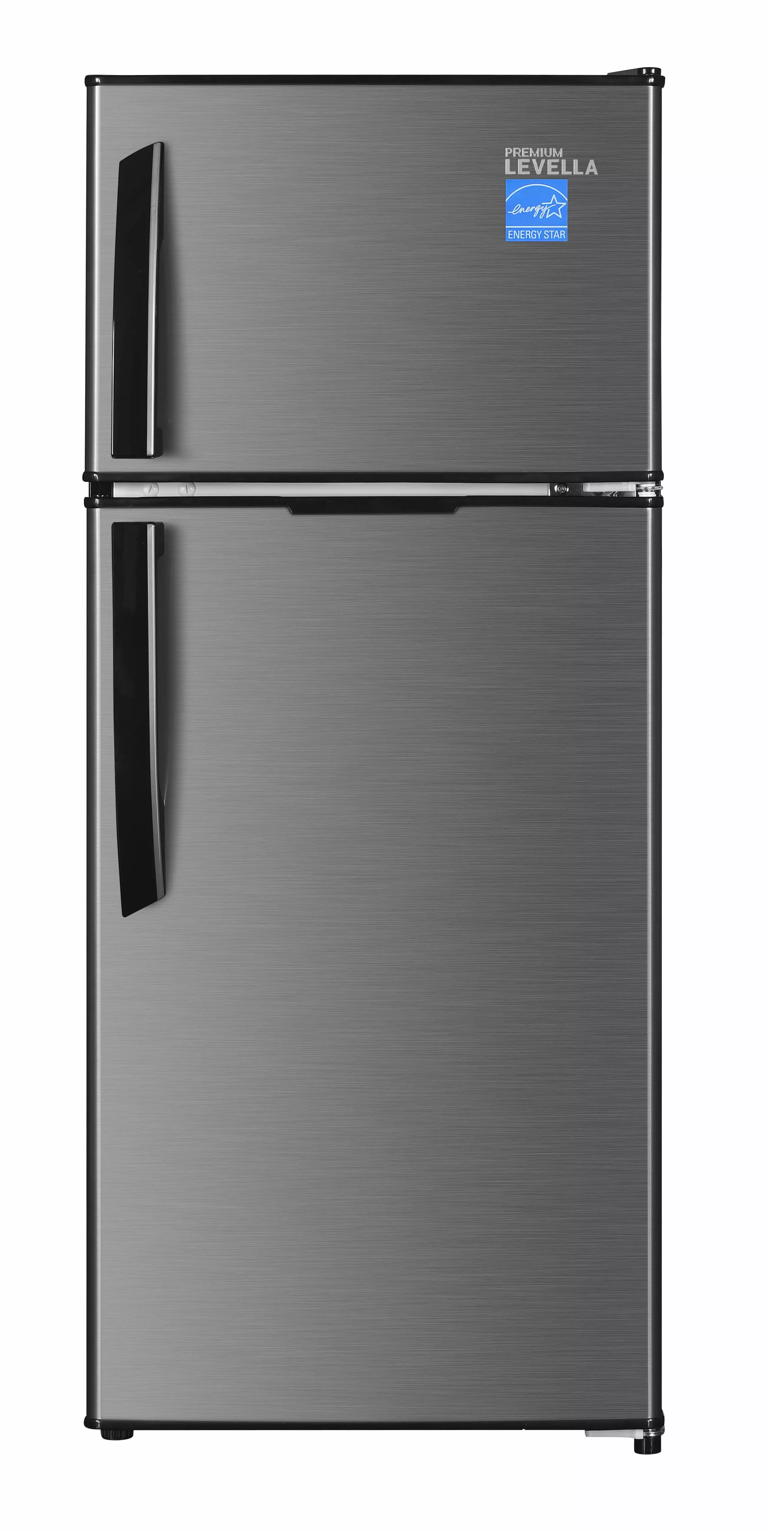 Premium Levella PRF44660300HS 4.4 cu ft Top Freezer Mini Fridge in Silver