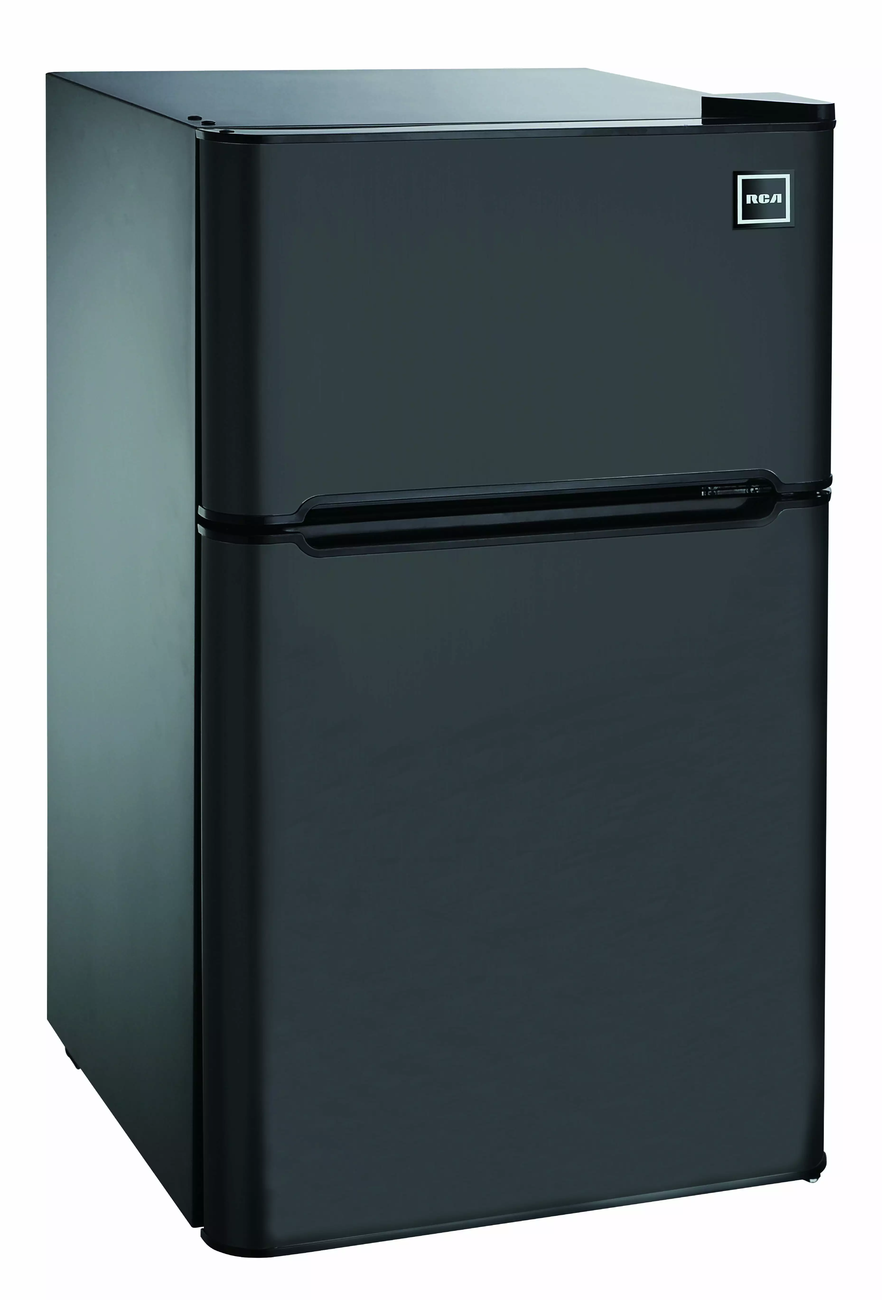 RCA 3.2 Cu Ft Two Door Mini Fridge with Freezer RFR832. Black