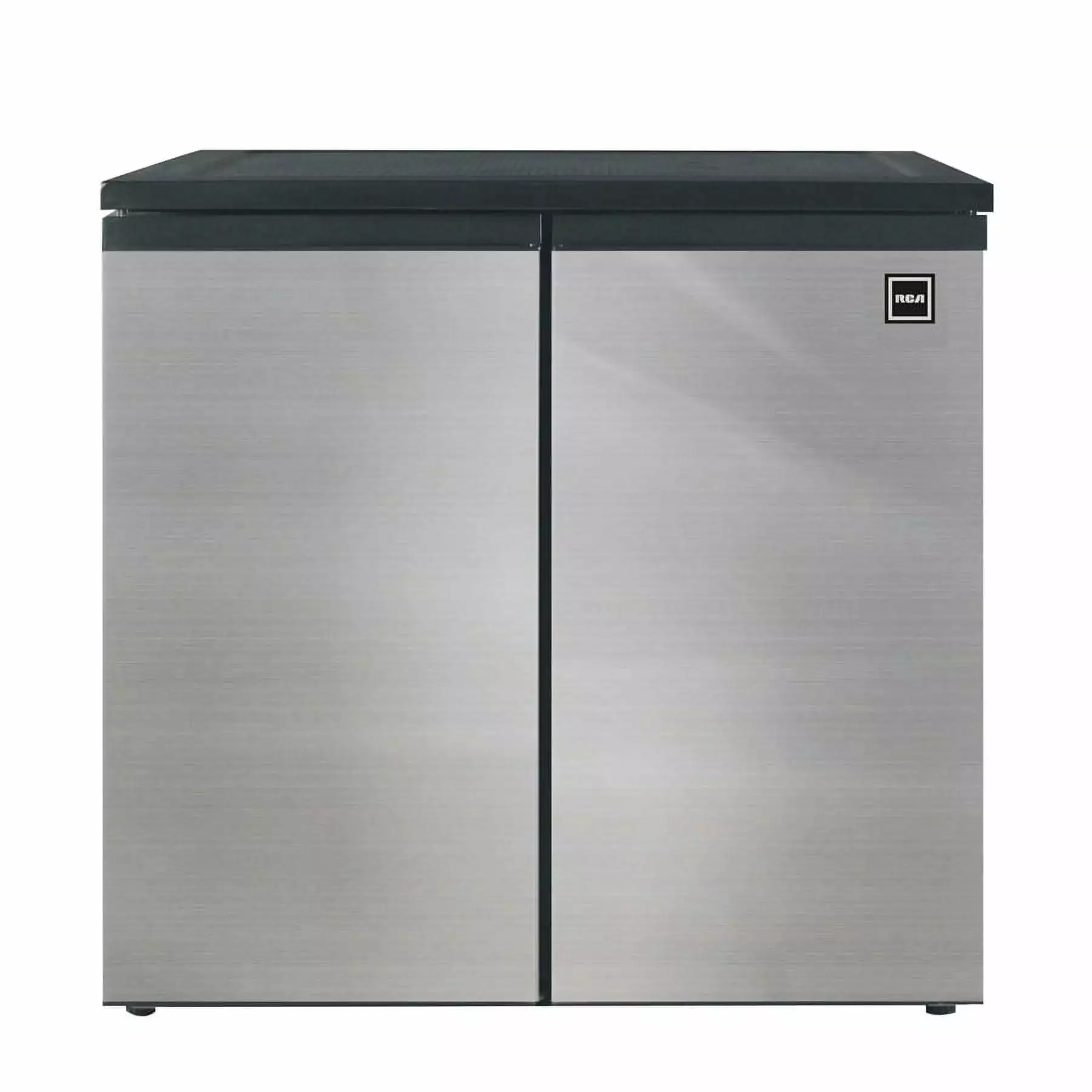 RCA 5.5 Cu. ft. Side by Side 2 Door Refrigerator/Freezer RFR551. Stainless Steel