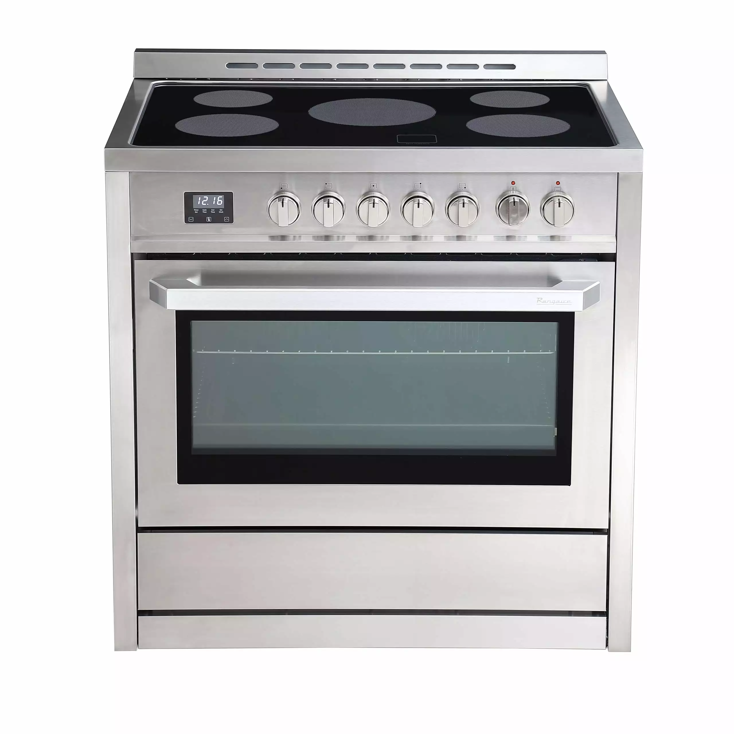 Rangaire RRE361TS 36 Electric Range Oven with Timer - Stainless Steel. Infrared Stove Burners. True Convection. Easy Reach Racks