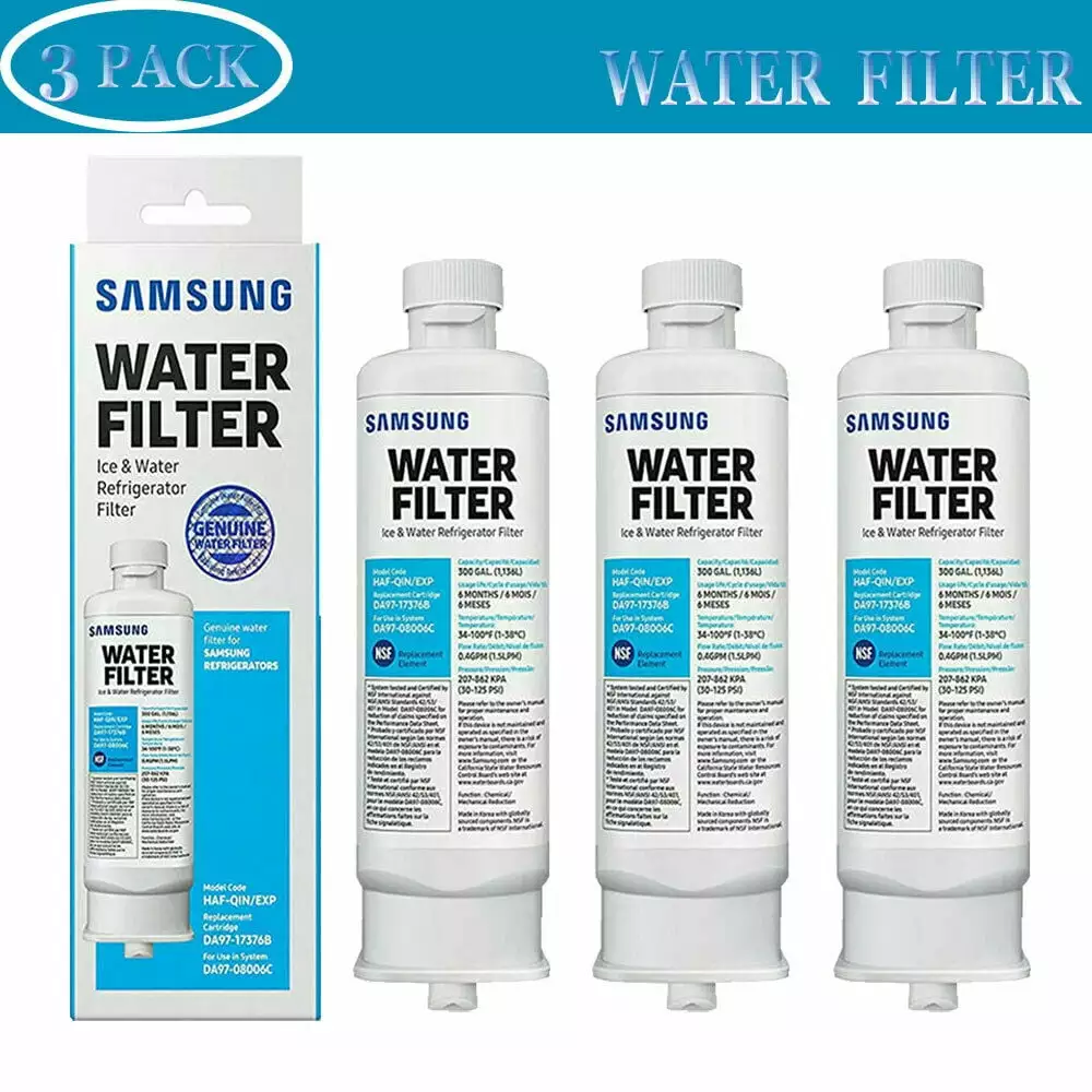 Replacement For DA97-17376B Fridge Water Filter. Model HAF-QIN/EXP (3 Pack)